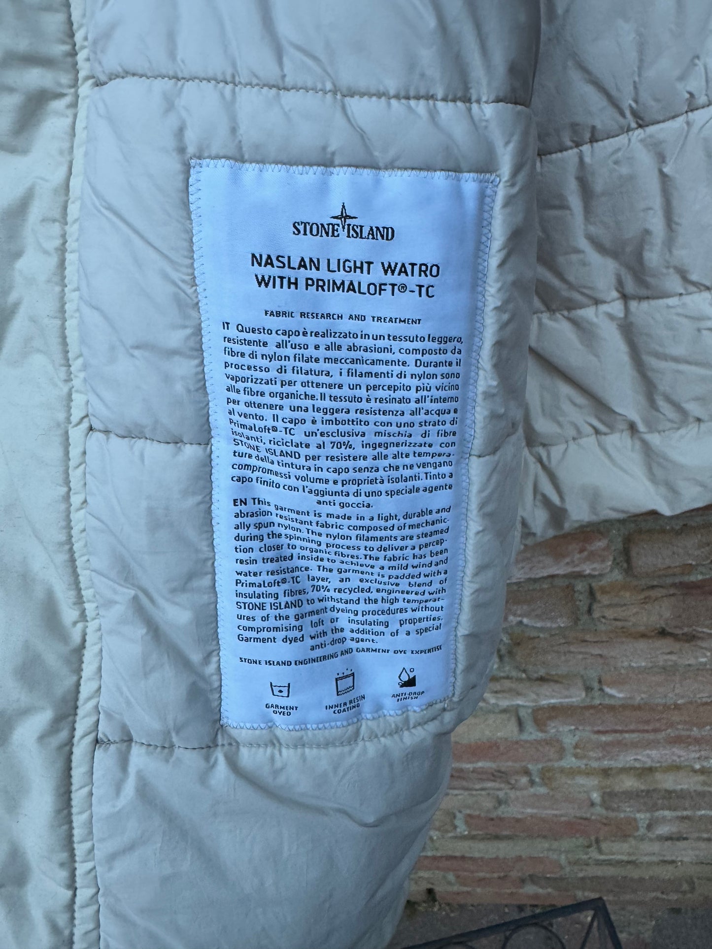 Stone Island Naslan Light Watro Primaloft Jacket - XXL