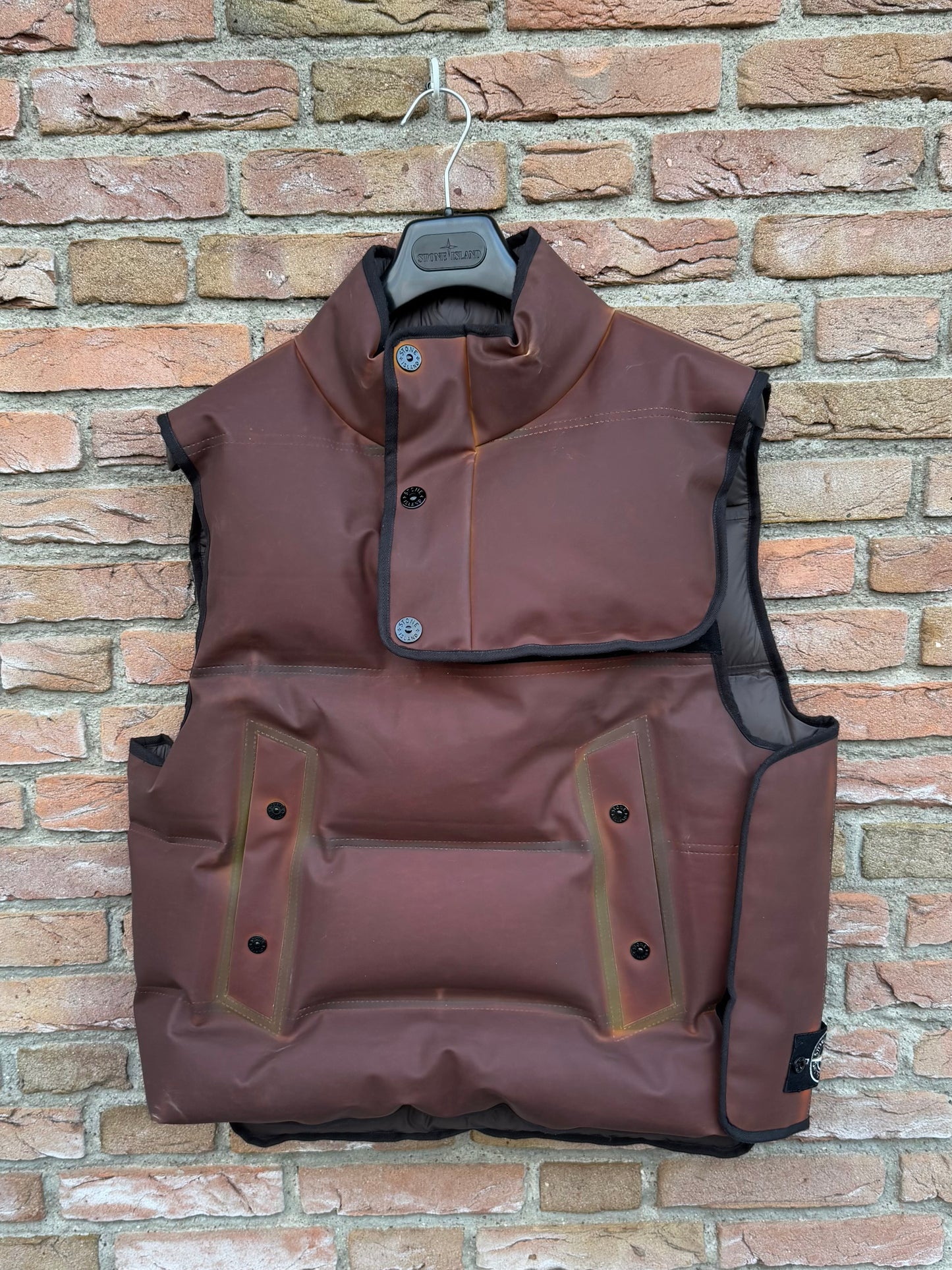 Stone Island Poly Strata Ice Jacket Down Gilet - L
