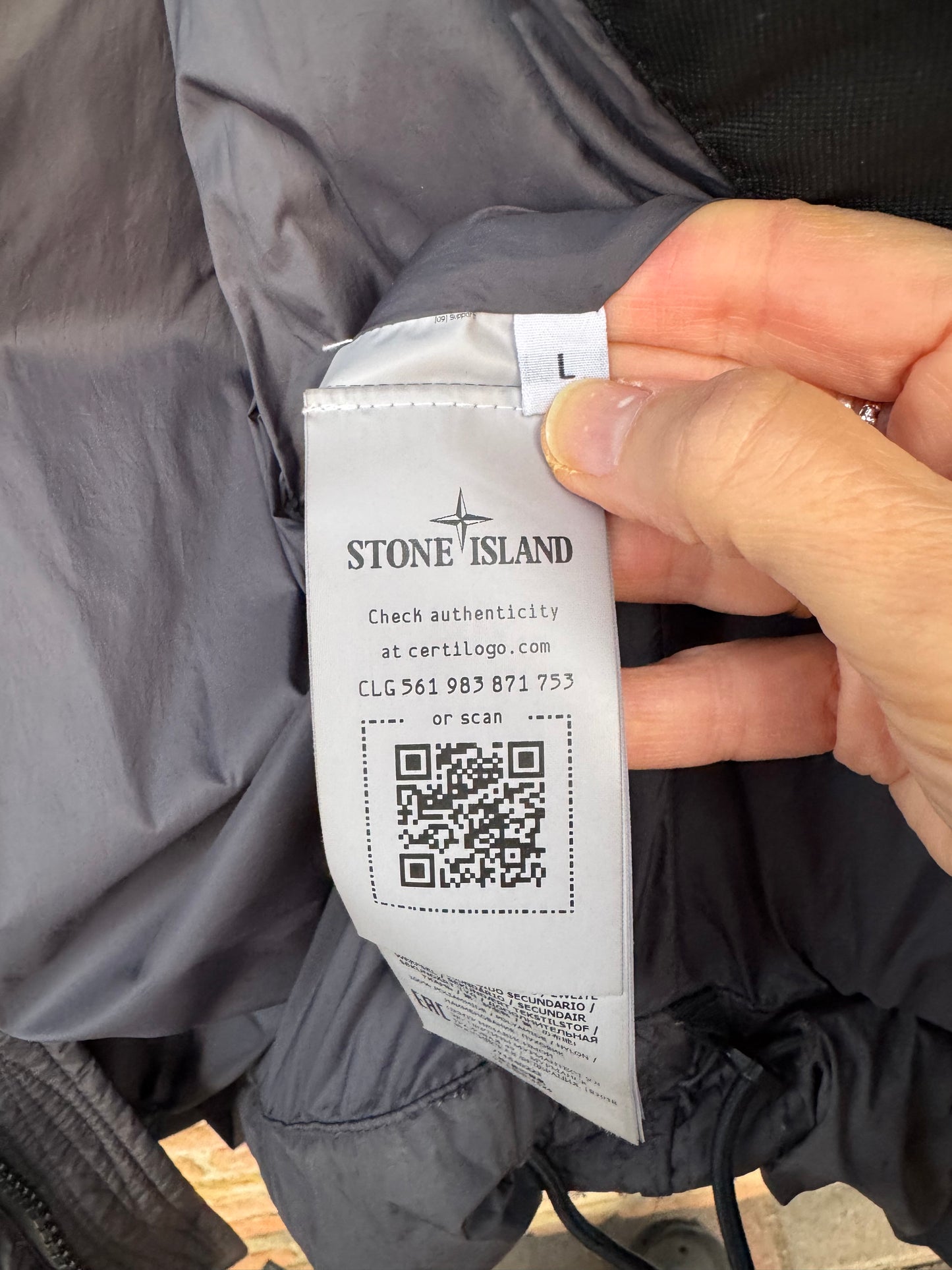 Stone Island Crinkle Reps Daunenjacke - L