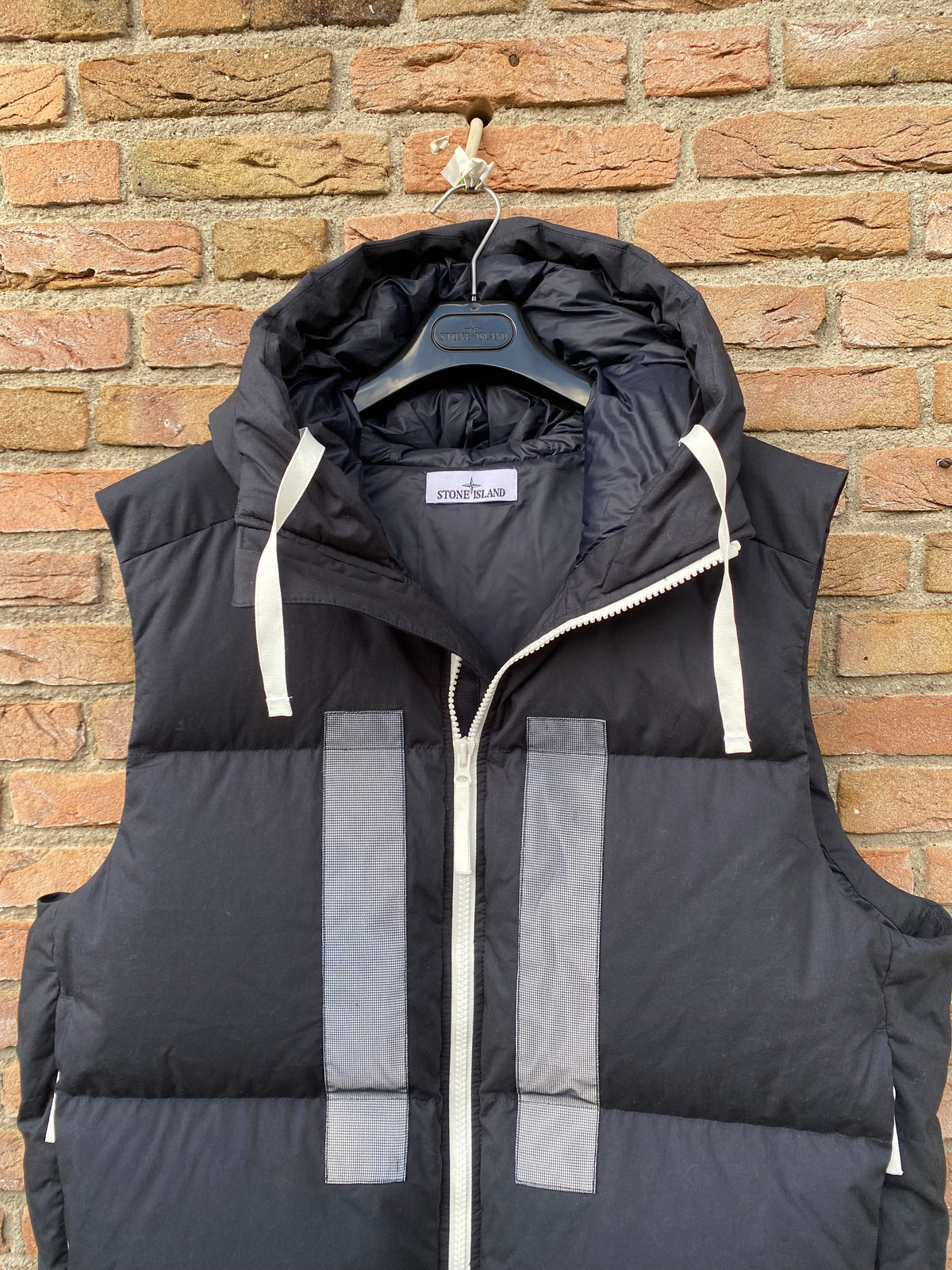 Stone Island Reflective Rubber Wax Poplin Down S.I. Marina Gilet - XXL