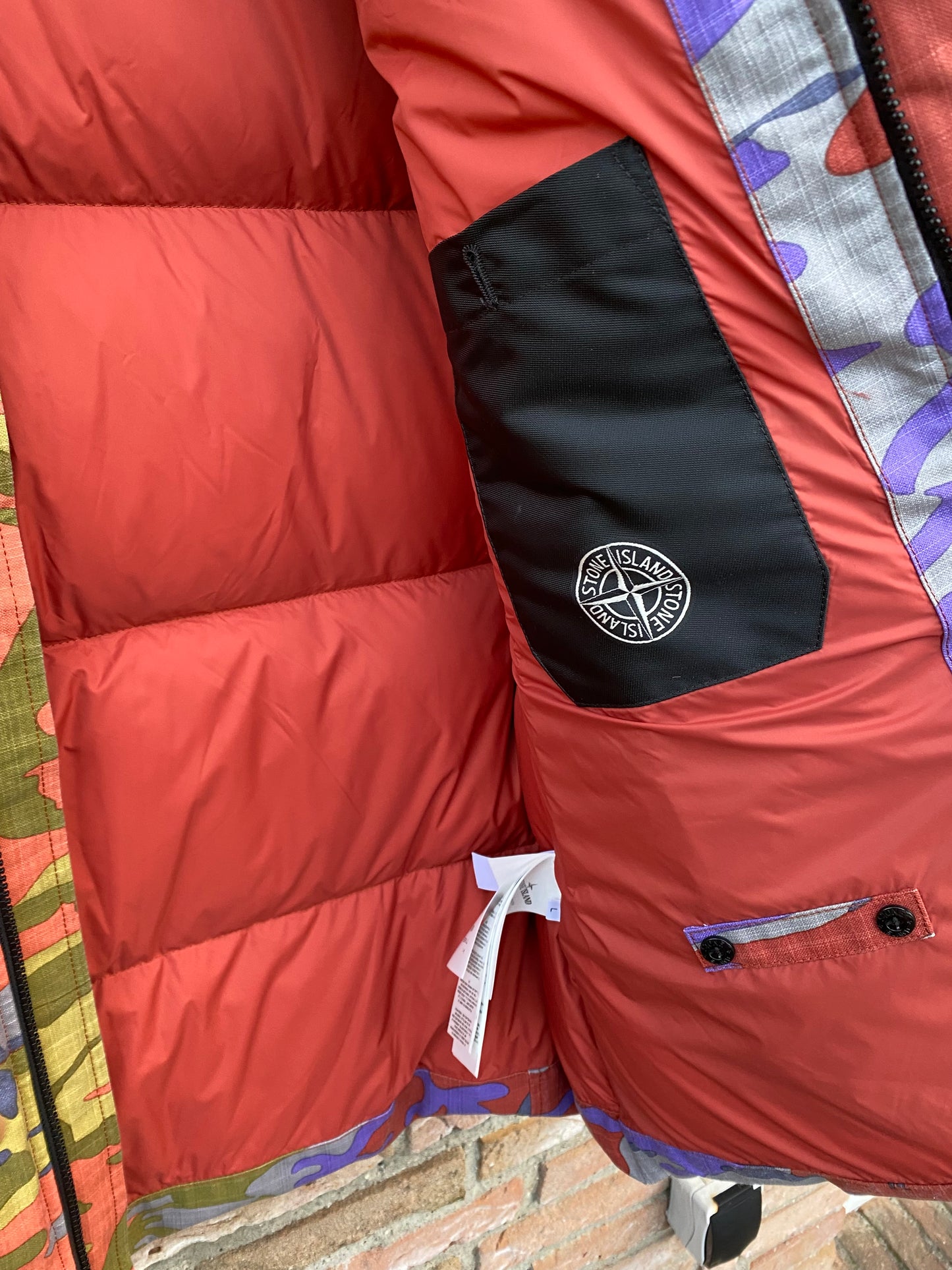 Stone Island Heritage Camo Nylon Daunenjacke - L