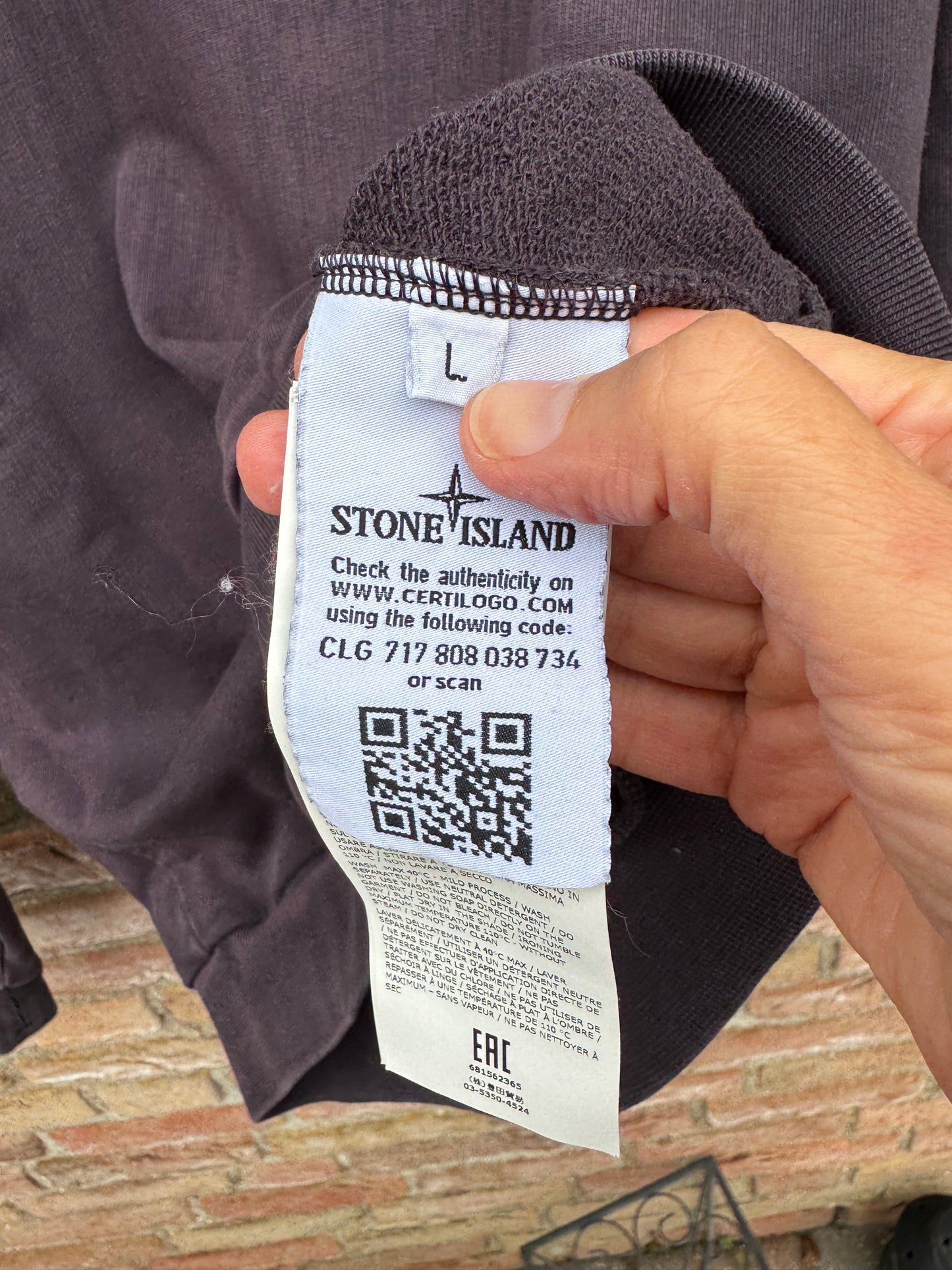 Stone Island Hand Brushed Sweatshirt - L