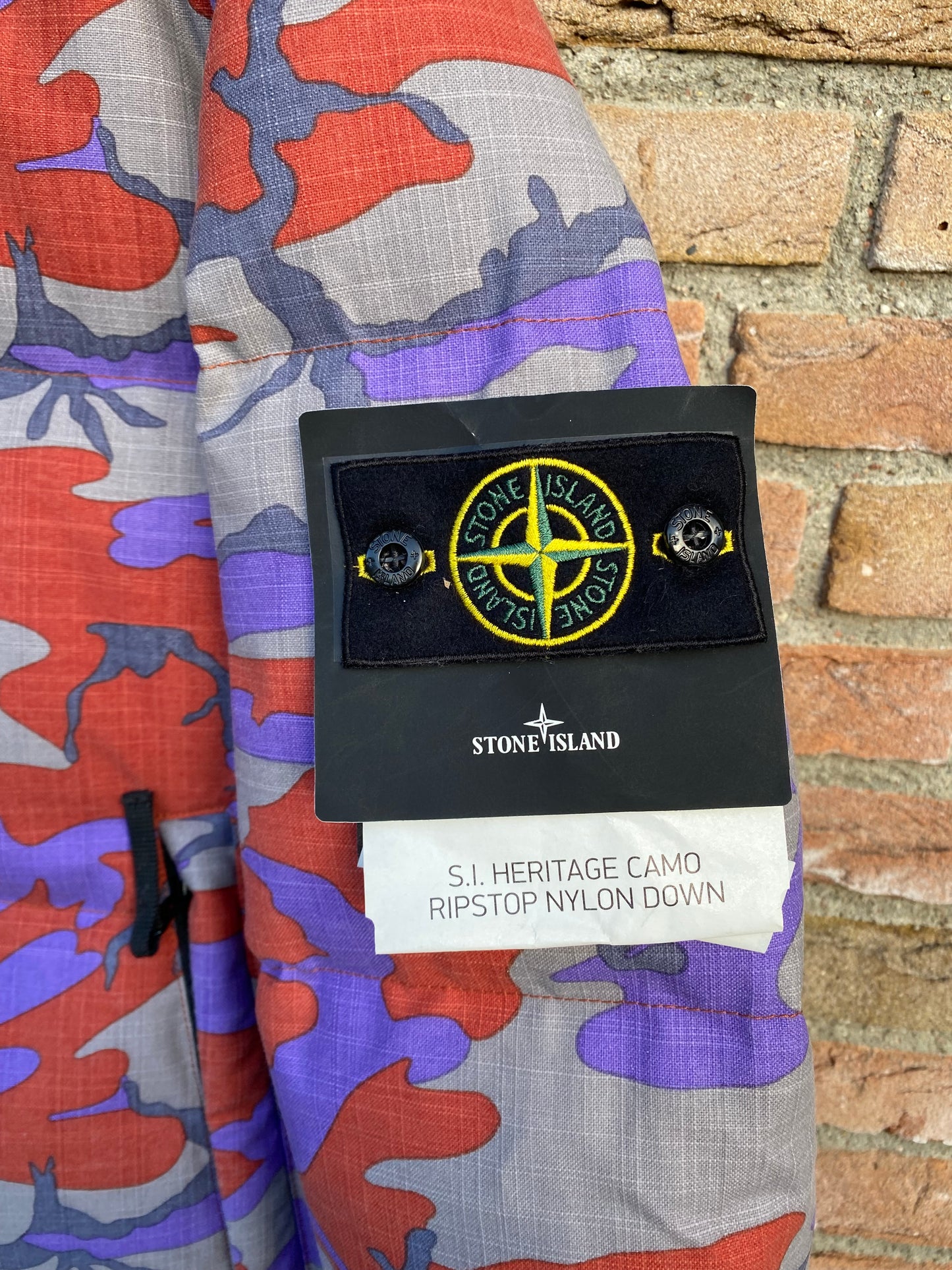 Stone Island Heritage Camo Nylon Daunenjacke - L