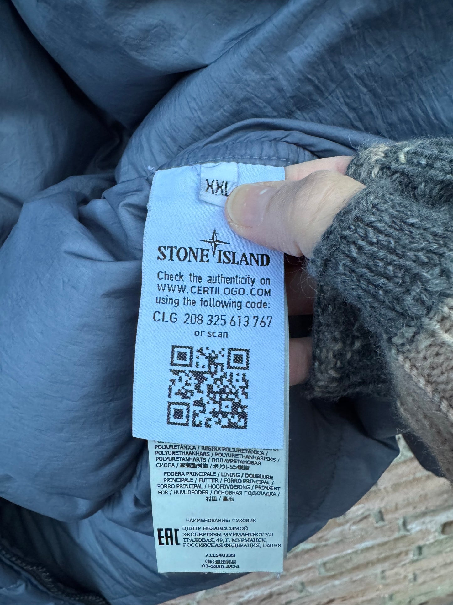 Stone Island Crinkle Reps Daunenjacke - XXL