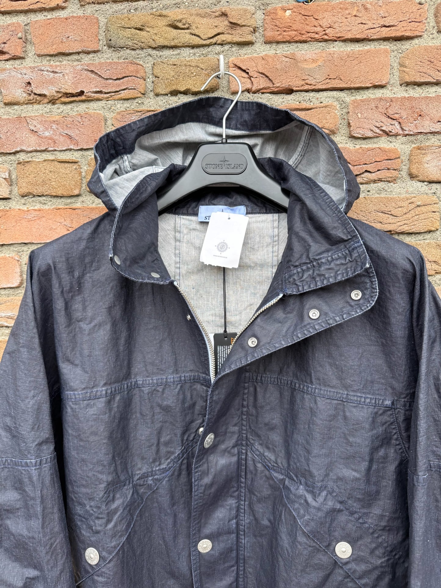 Stone Island Raw Plated Linen Marina Jacket - L