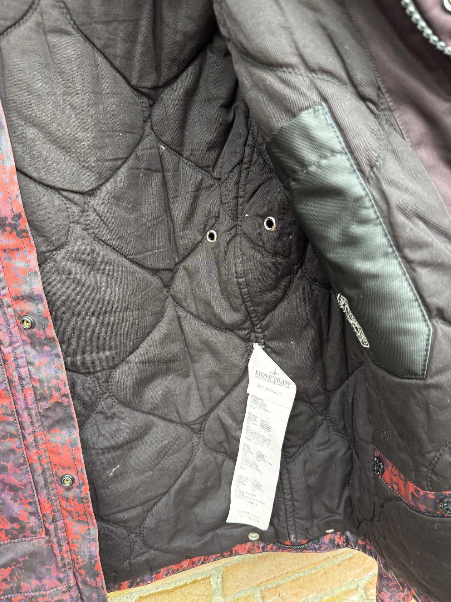 Stone Island Raso Gommato Camo Print-OVD Jacket - M