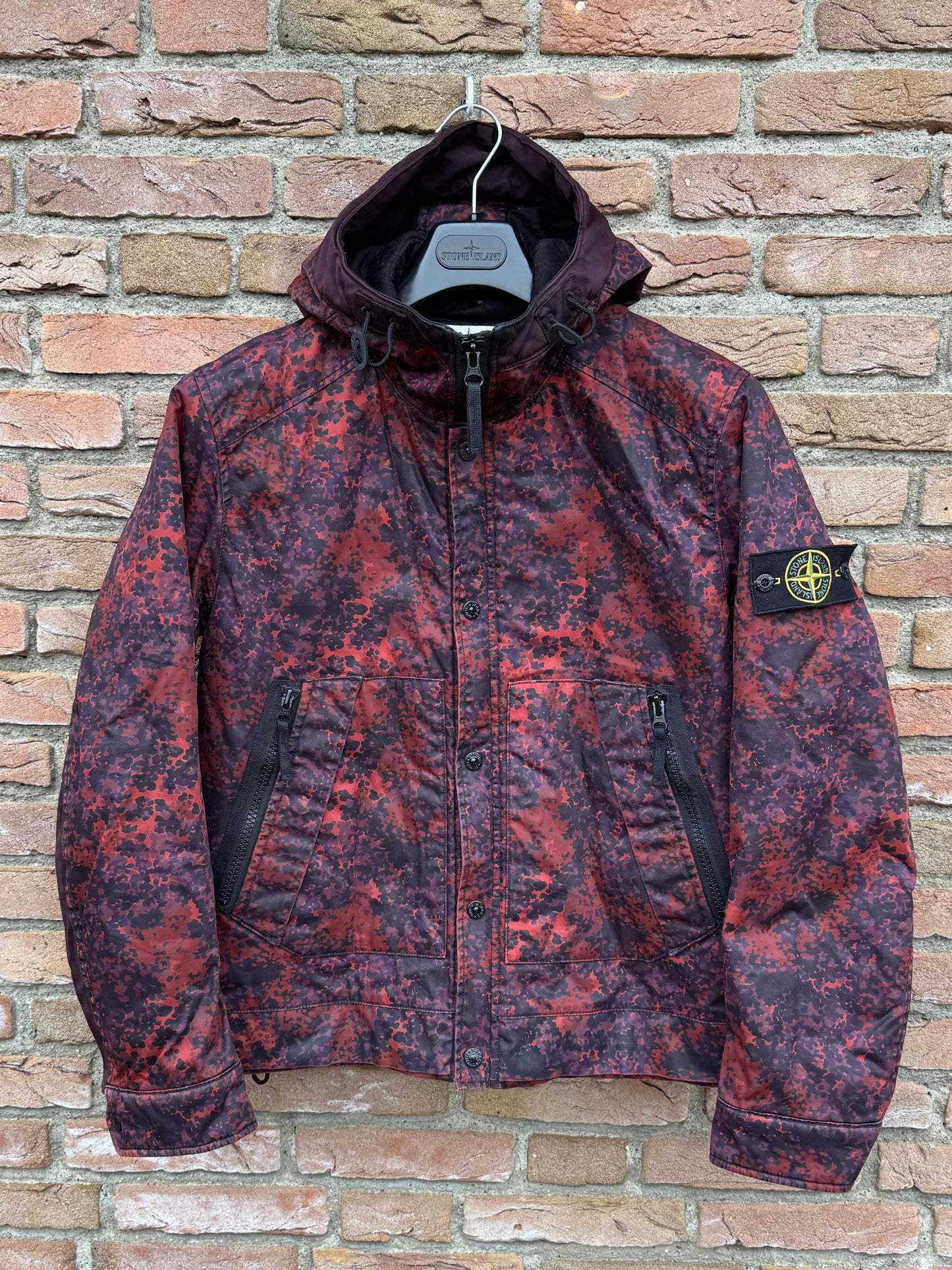 Stone Island Raso Gommato Camo Print-OVD Jacket - M