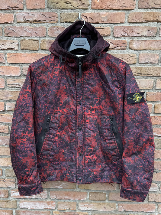 Stone Island Raso Gommato Camo Print-OVD Jacket - M