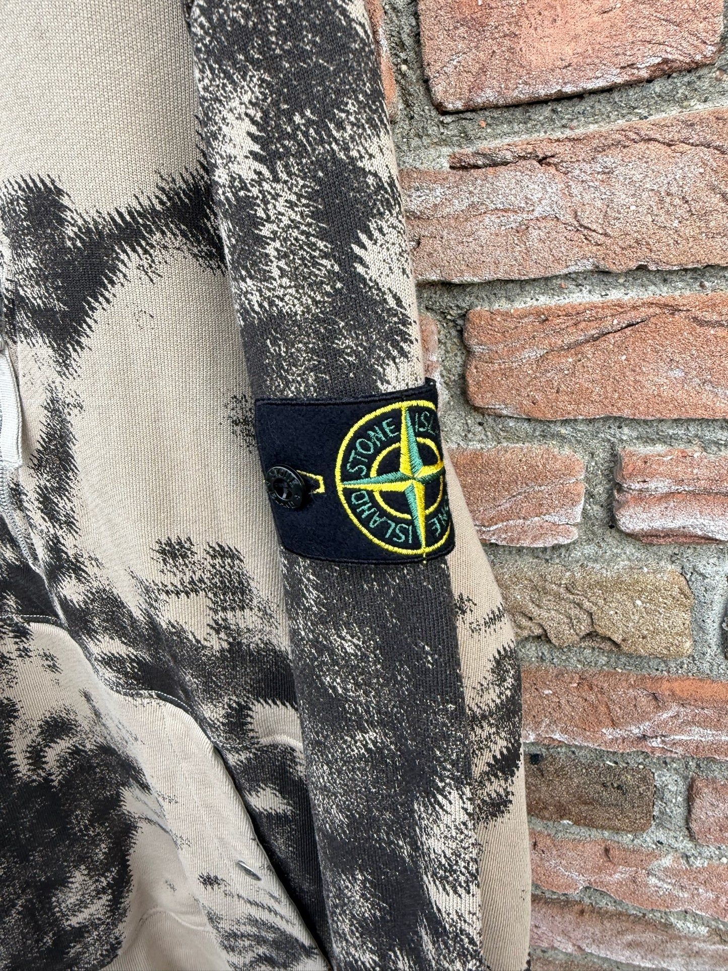 Stone Island Earth Mapping Camo Zip Sweatshirt - XL