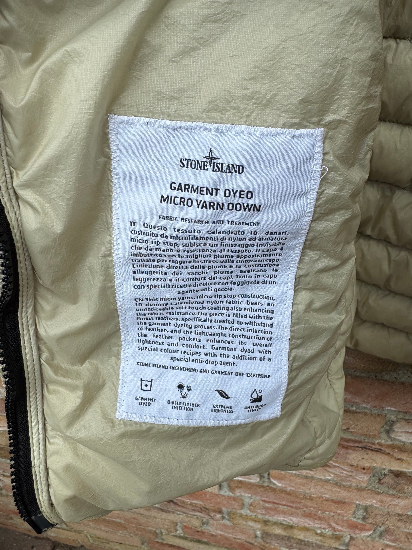 Stone Island Garment Dyed Micro Yarn Down Jacket - M