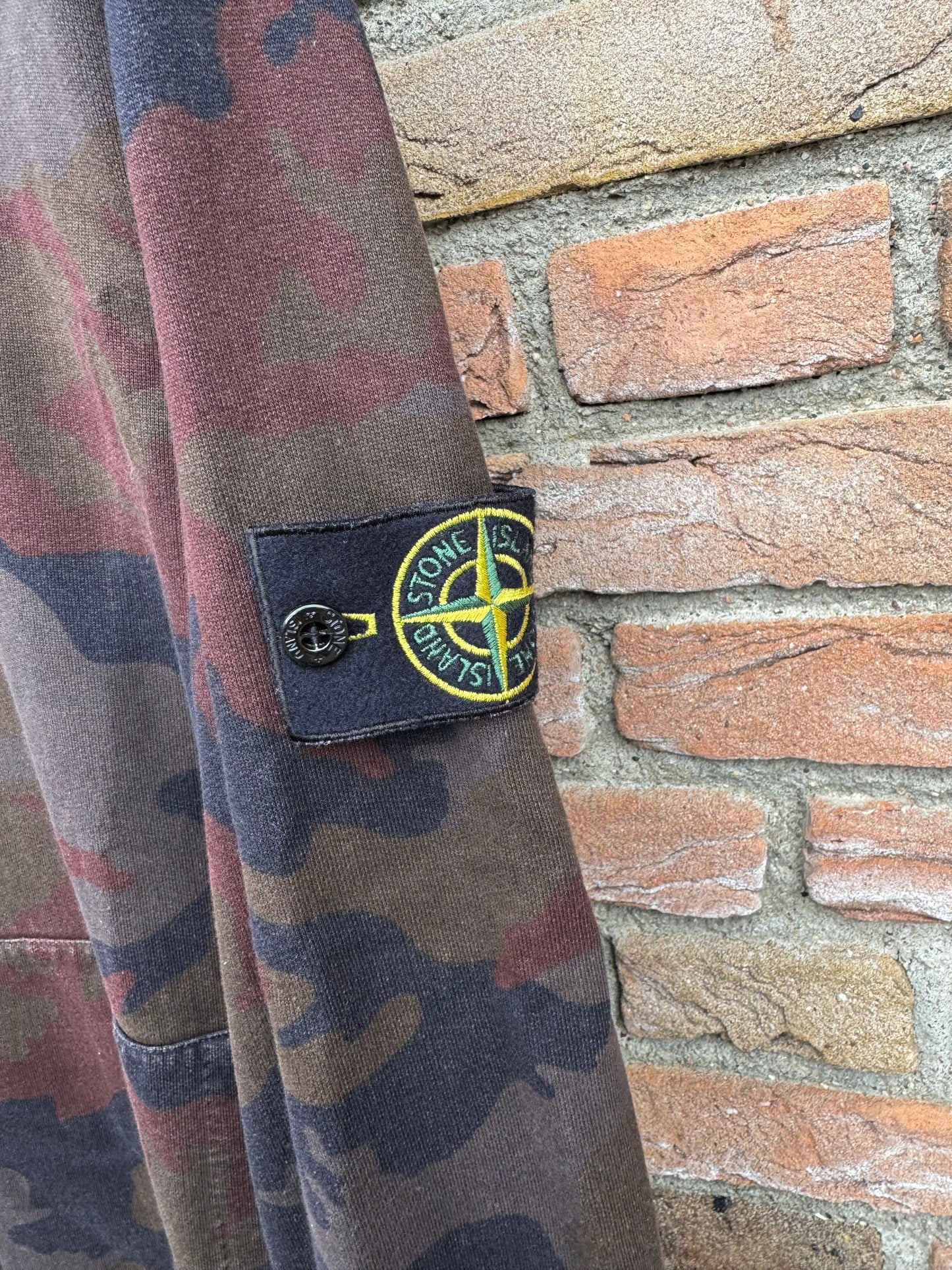 Stone Island Zip Camo Sweatshirt - M