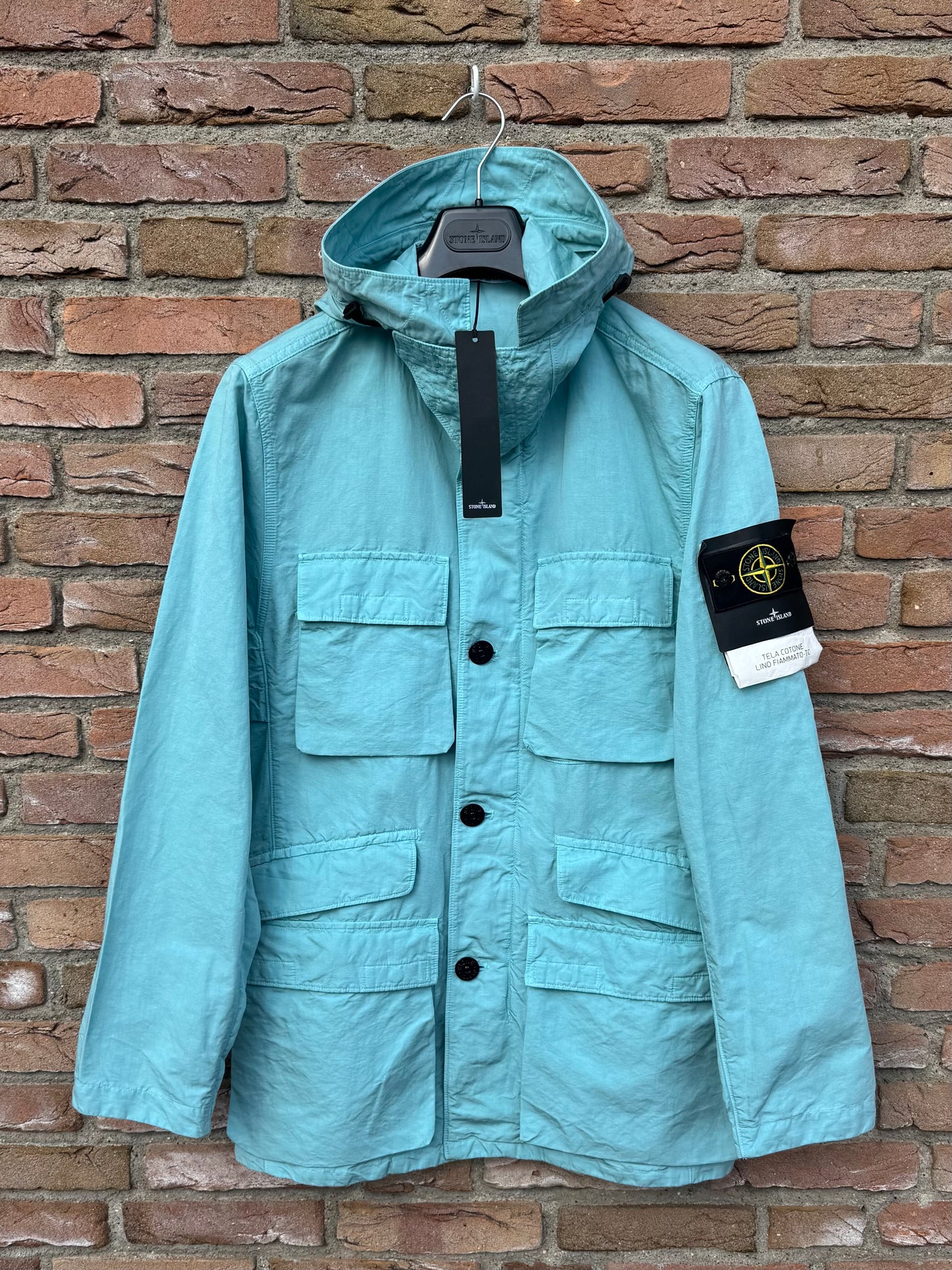 Stone Island Tela Lino Cotone Fiammato-TC Jacket - M