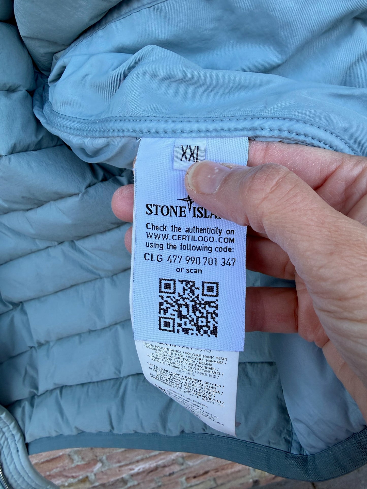 Stone Island Loom Woven Down Chambers Stretch Nylon-TC Jacket - XXL