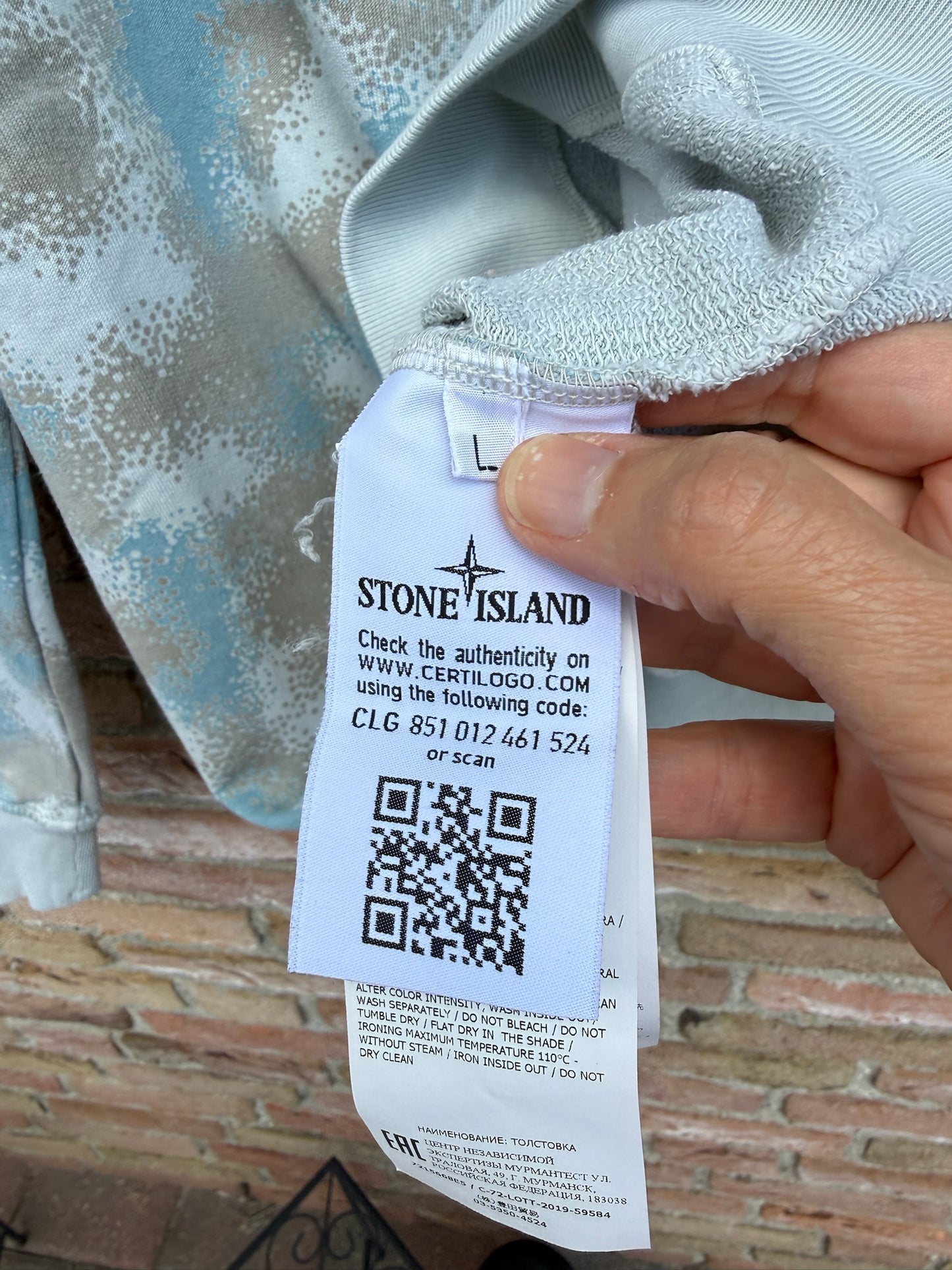 Stone Island Camo Dévoré Hoodie - L