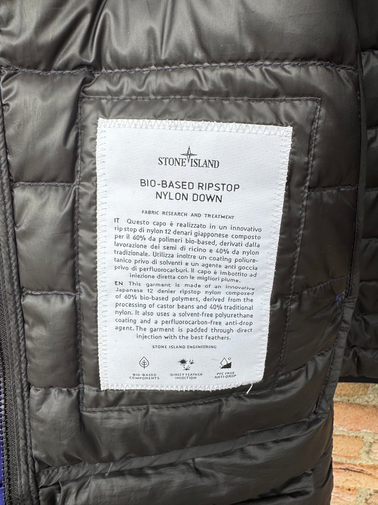 Stone Island Bio-Based Ripstop Nylon Down Jacket - M