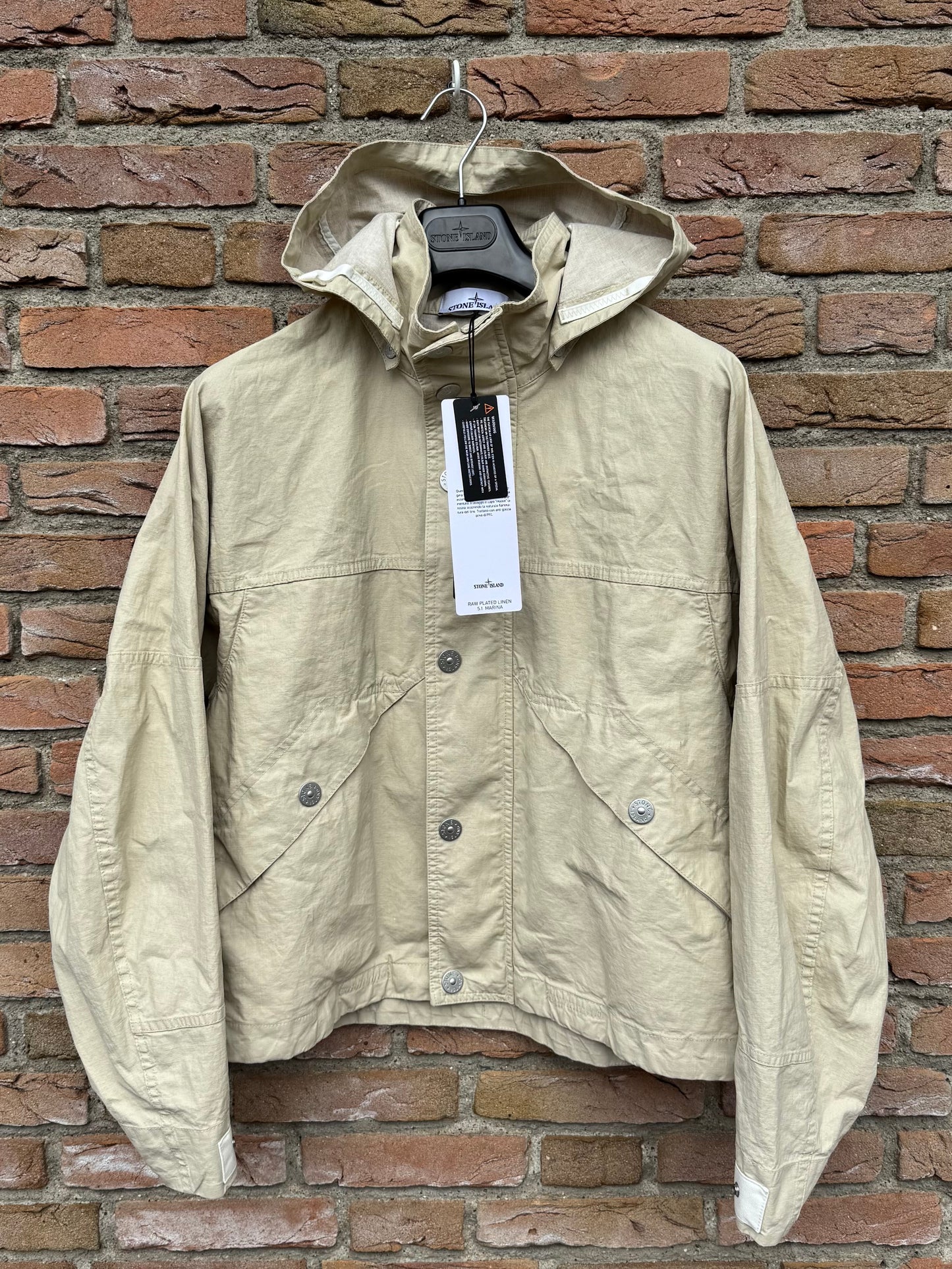 Stone island Raw Plated Linen Marina Jacket - S
