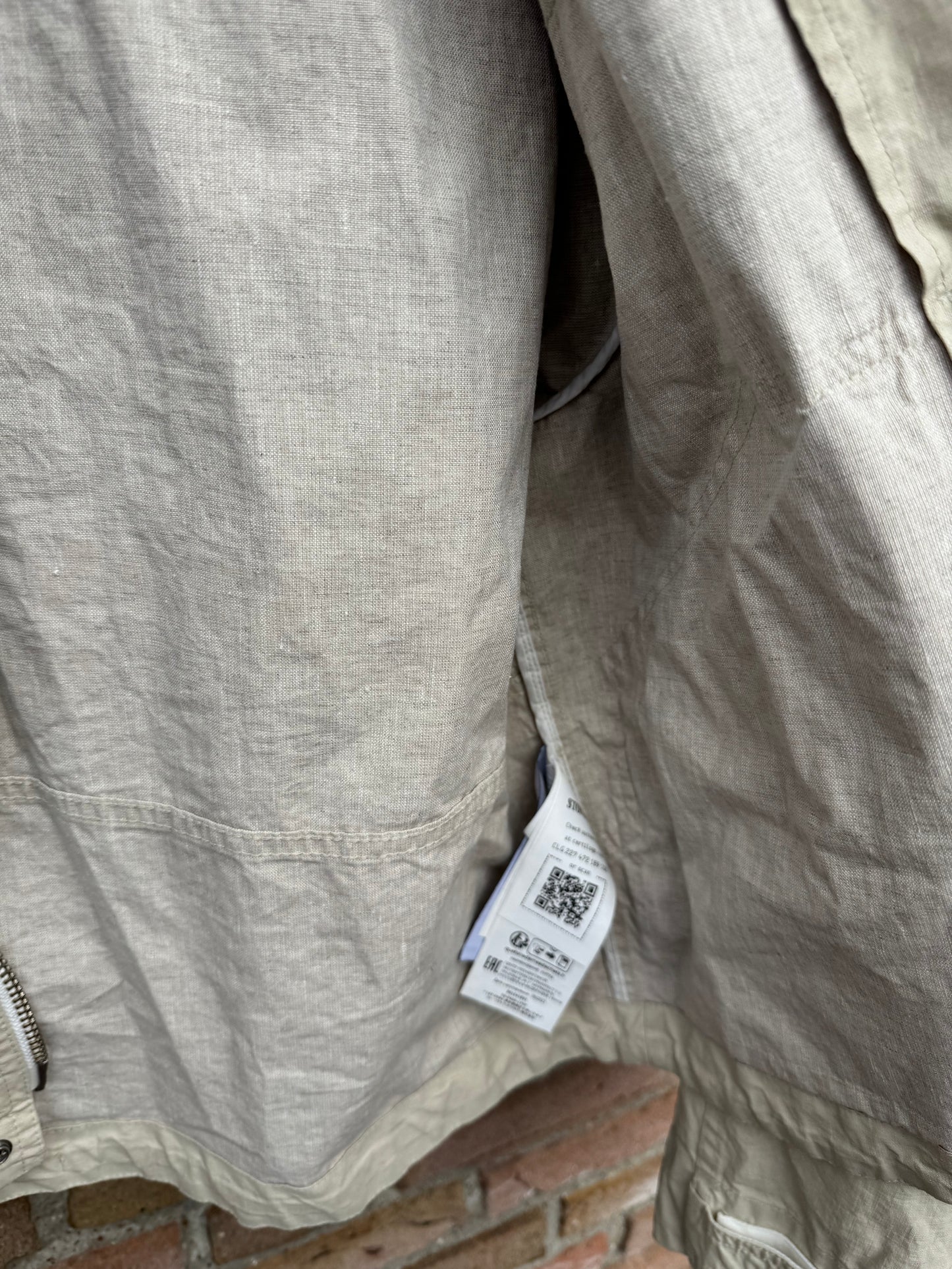 Stone island Raw Plated Linen Marina Jacket - S