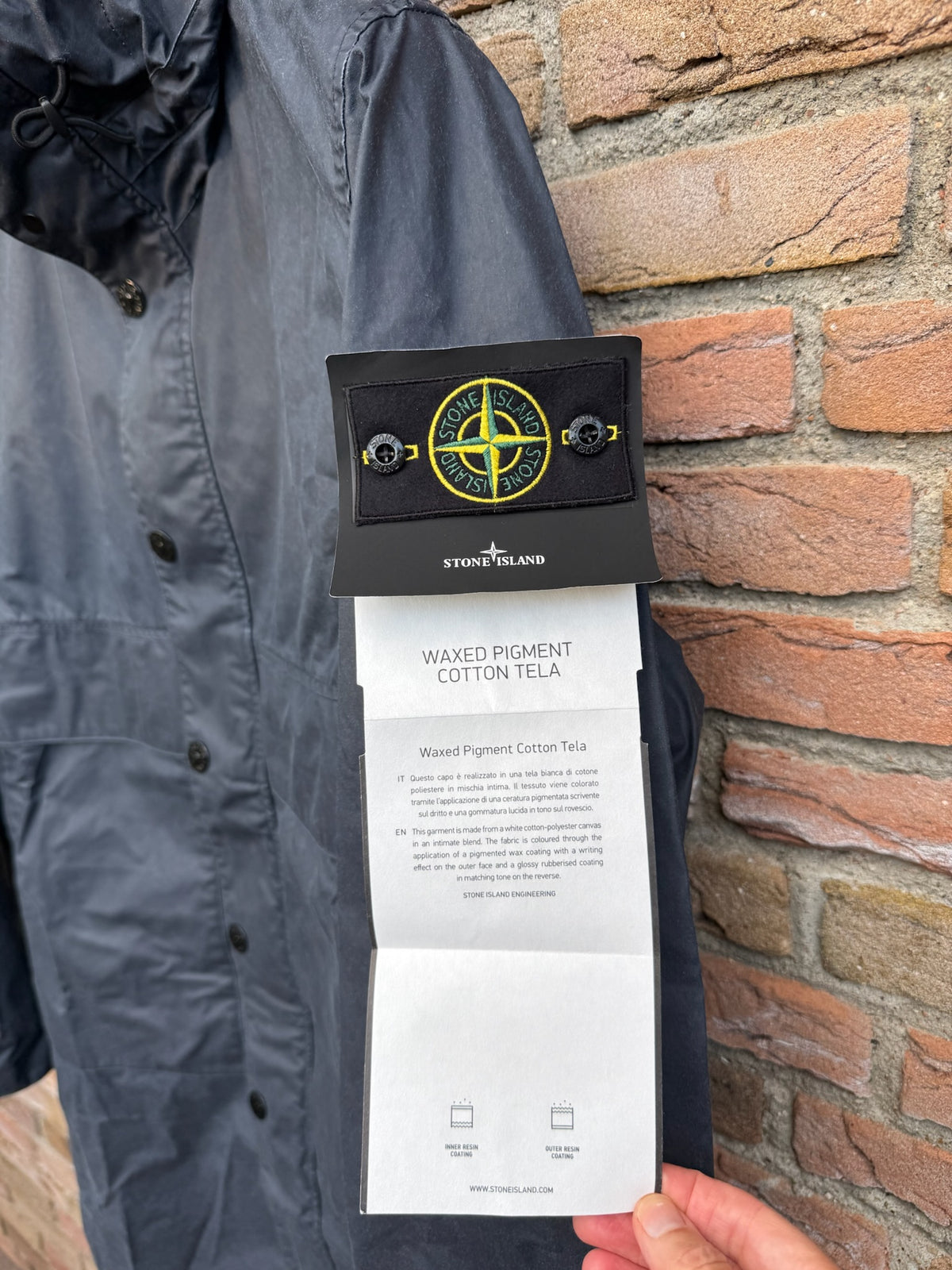 Stone Island Waxed Pigment Cotton Tela Jacket - L