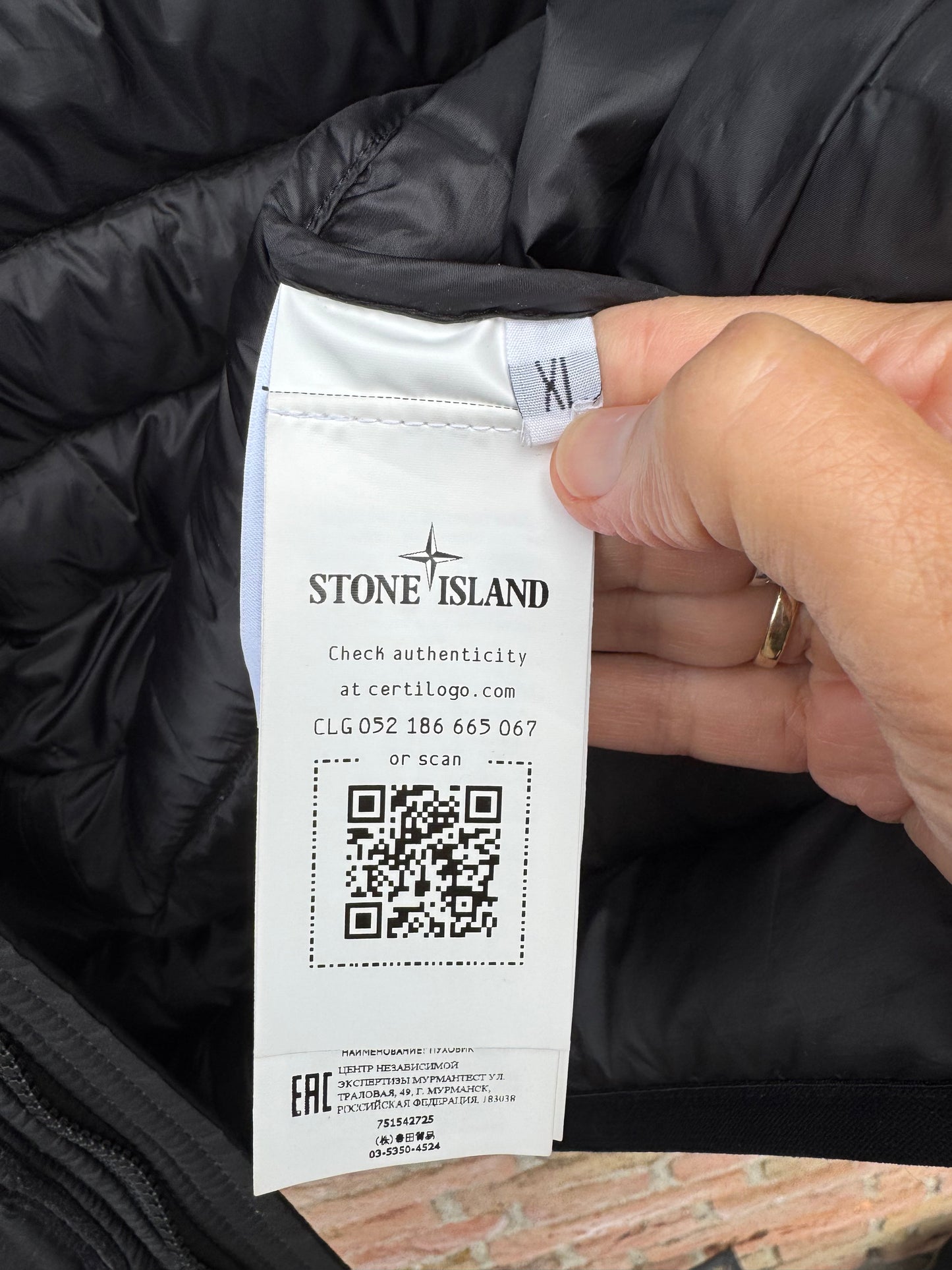 Stone Island O-Cotton / R-Nylon Tela Down Jacket - XL