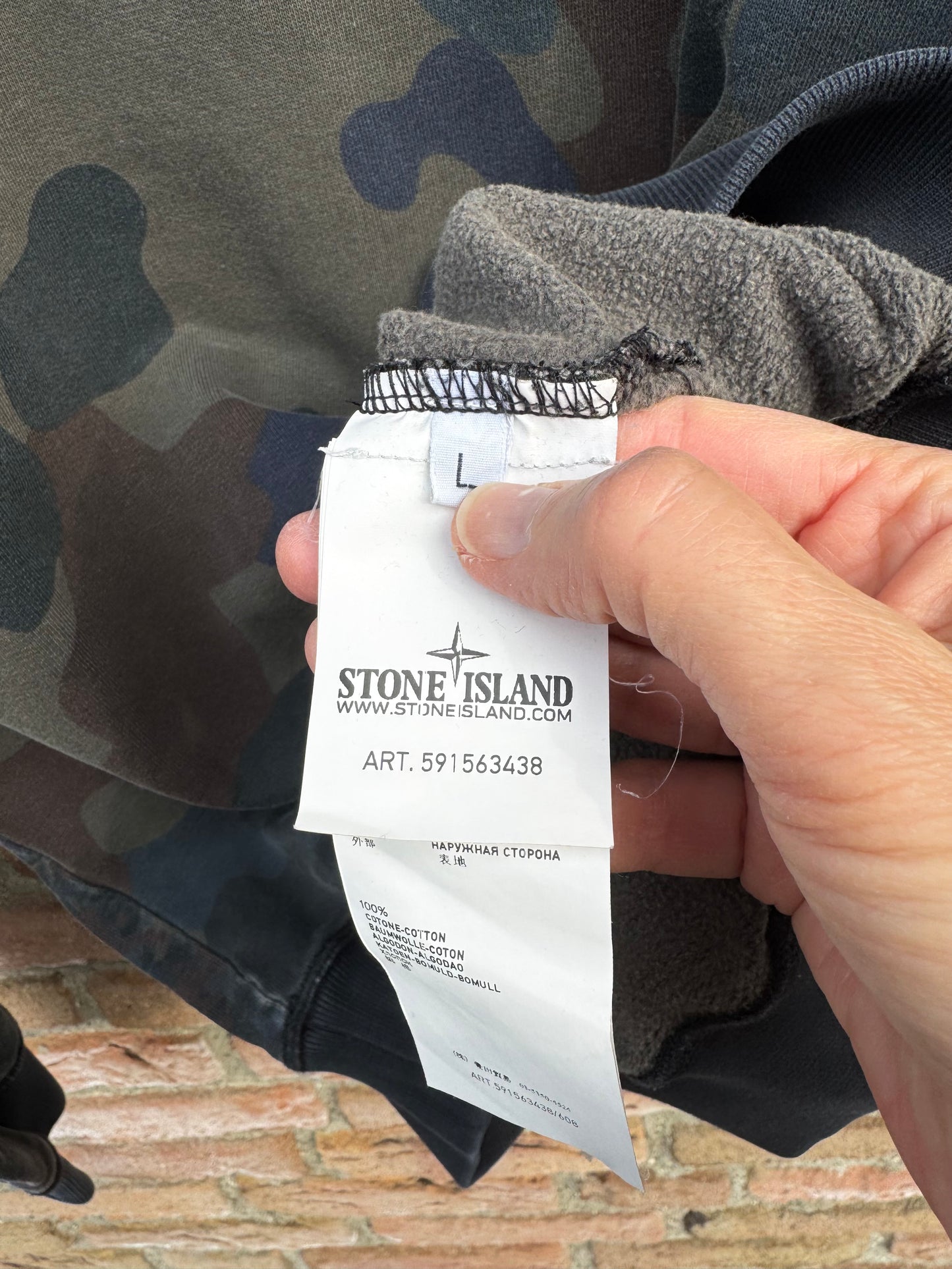 Stone Island Camo Sweatshirt - L