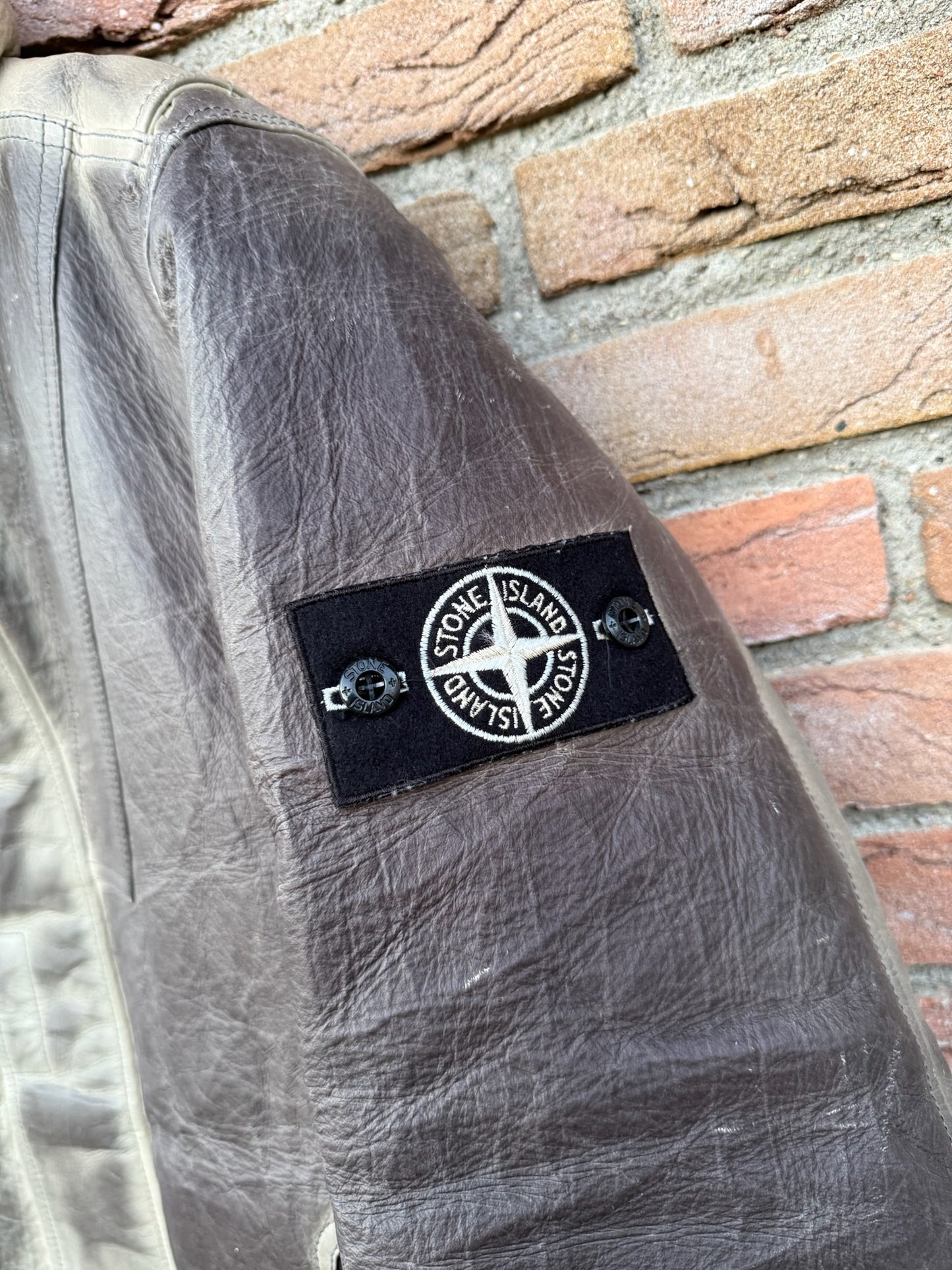 Stone Island Ice Jacket in Dyneema Bonded Leather Jacket - M