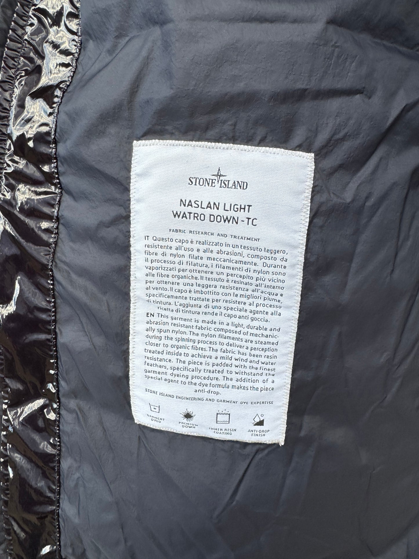 Stone Island Naslan Light Watro Down-TC Jacket - XL