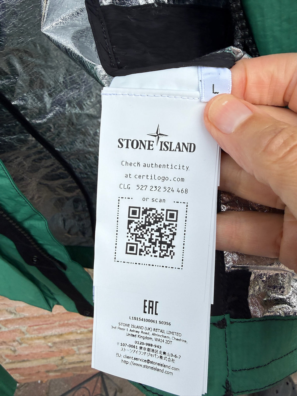 Stone Island Metal Lamina Ripstop Heat Reactive Jacket - L
