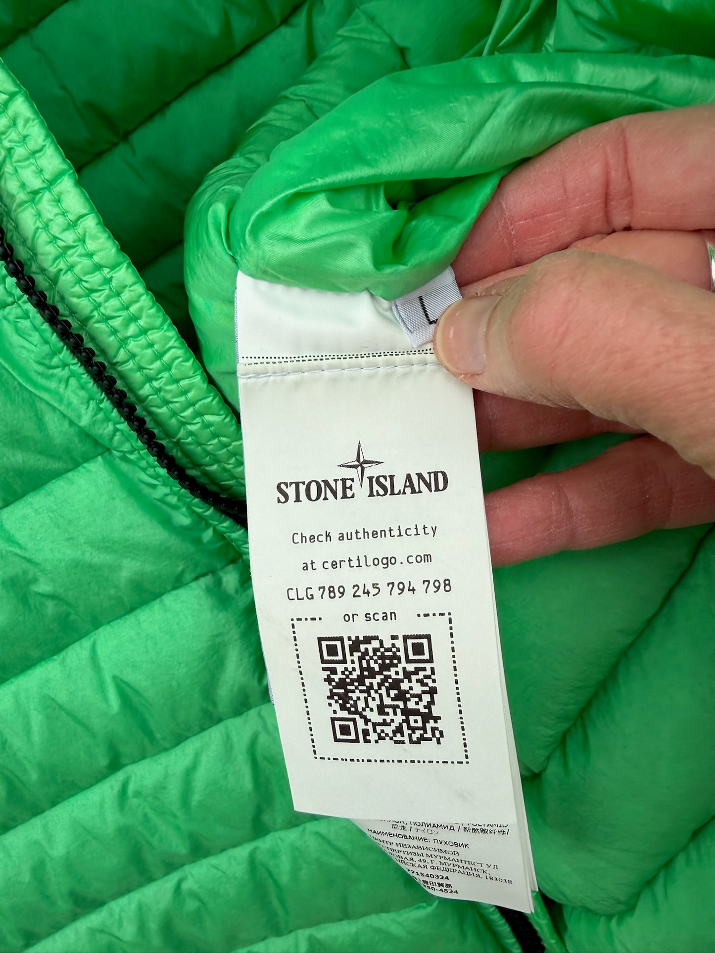 Stone Island Loom Woven Chambers R-Nylon Down-TC Jacket - L