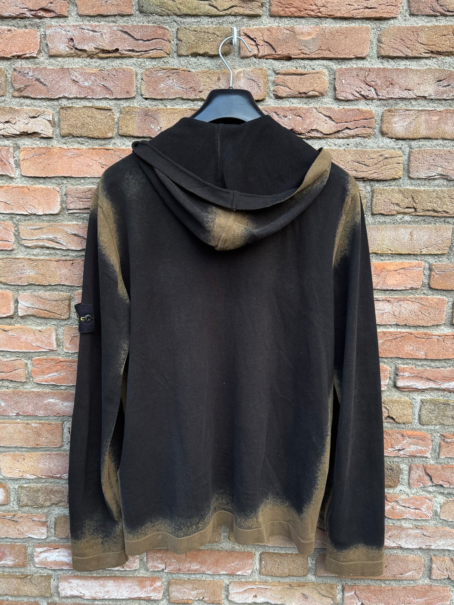 Stone Island Hand Sprayed Hooded Jacket - L