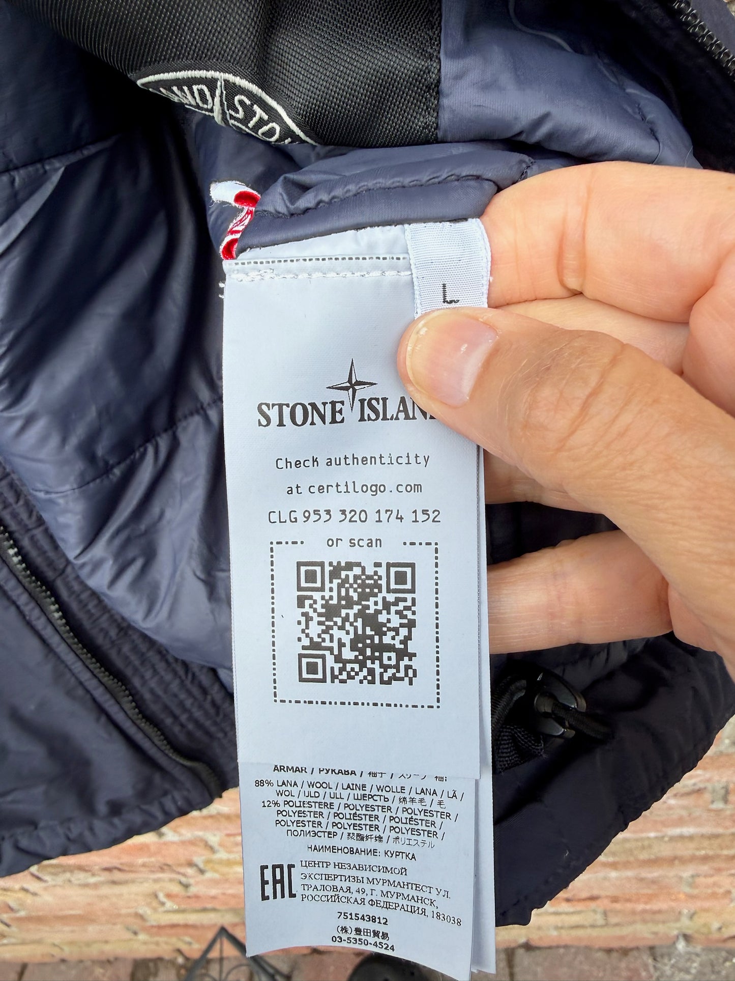 Stone Island Naslan Light Watro Primaloft-TC Jacket - L