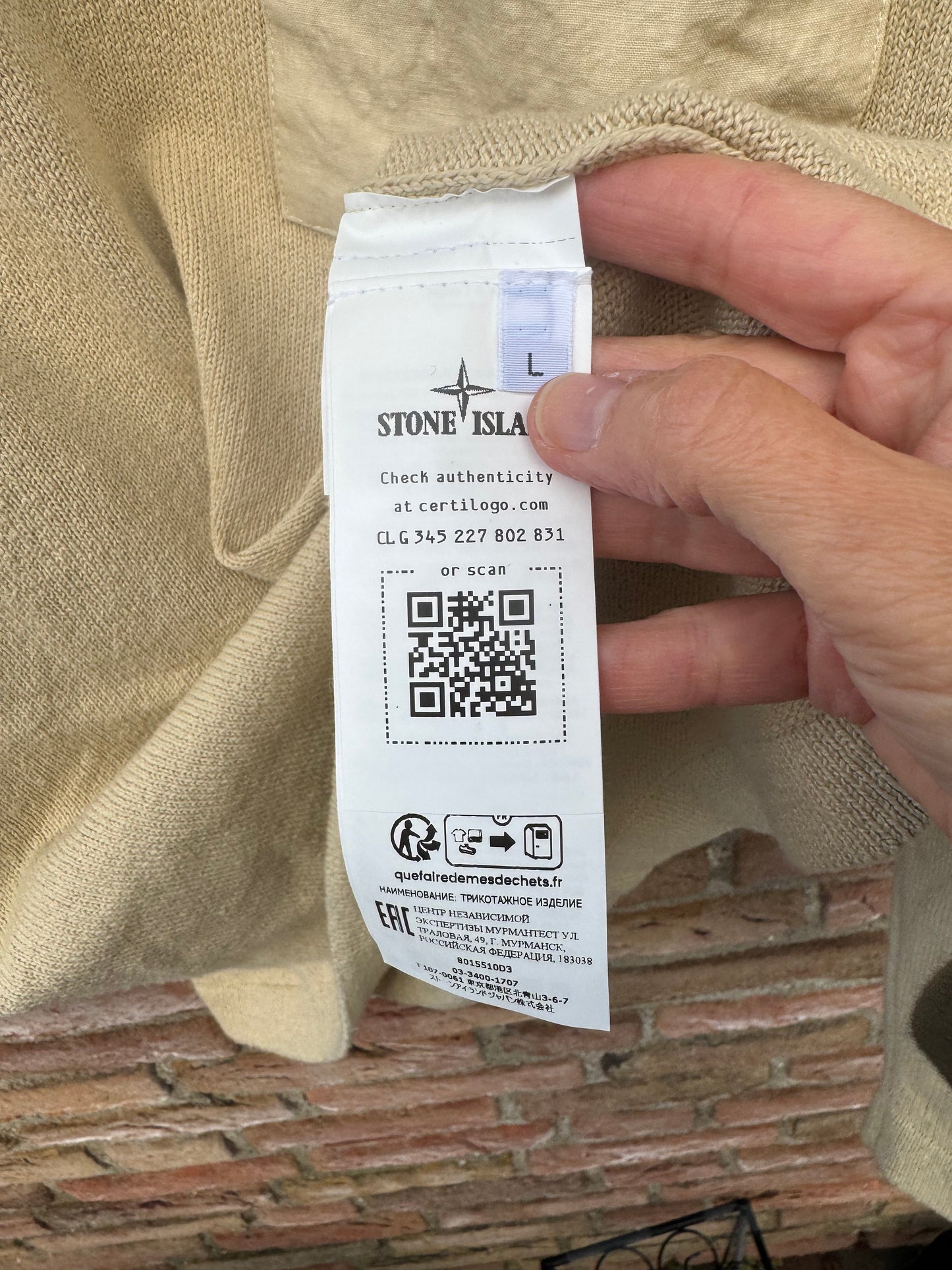 Stone Island Zip Hoodie - L