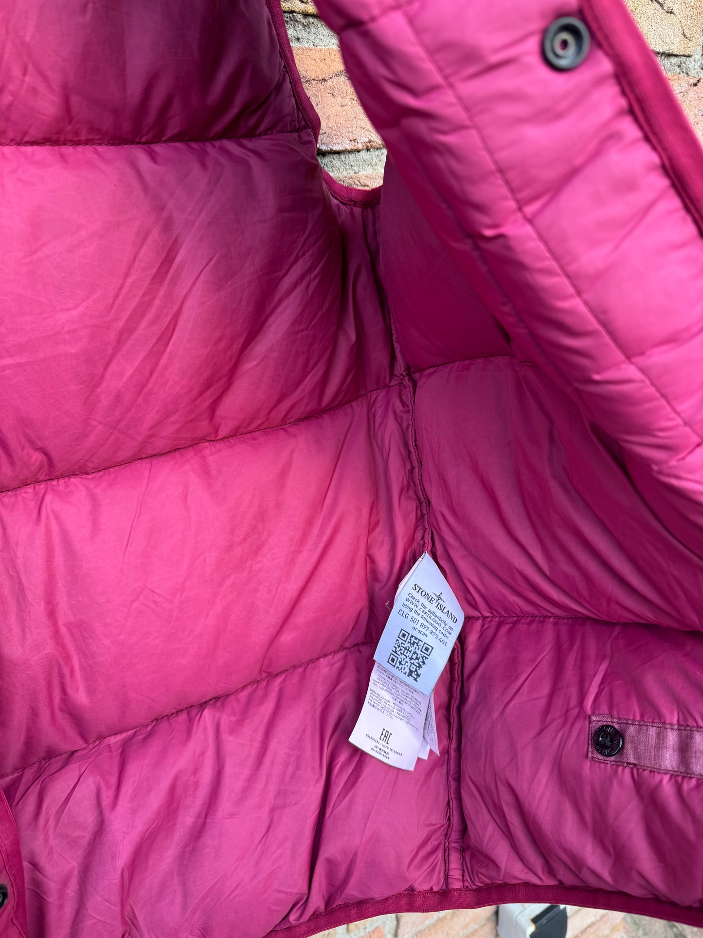 Stone Island Lino Resinato Daunenweste - M