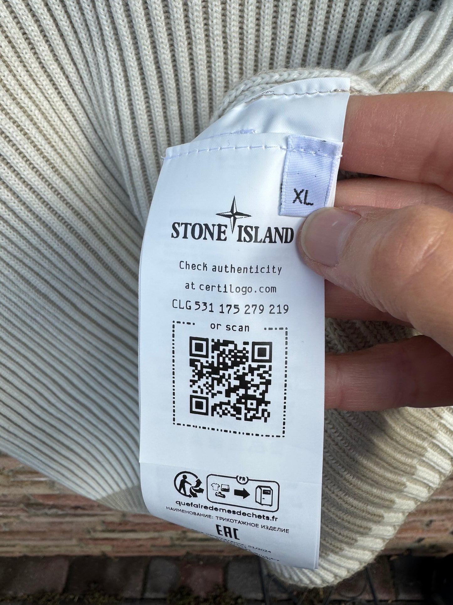 Stone Island Knit Zip Pullover - XL