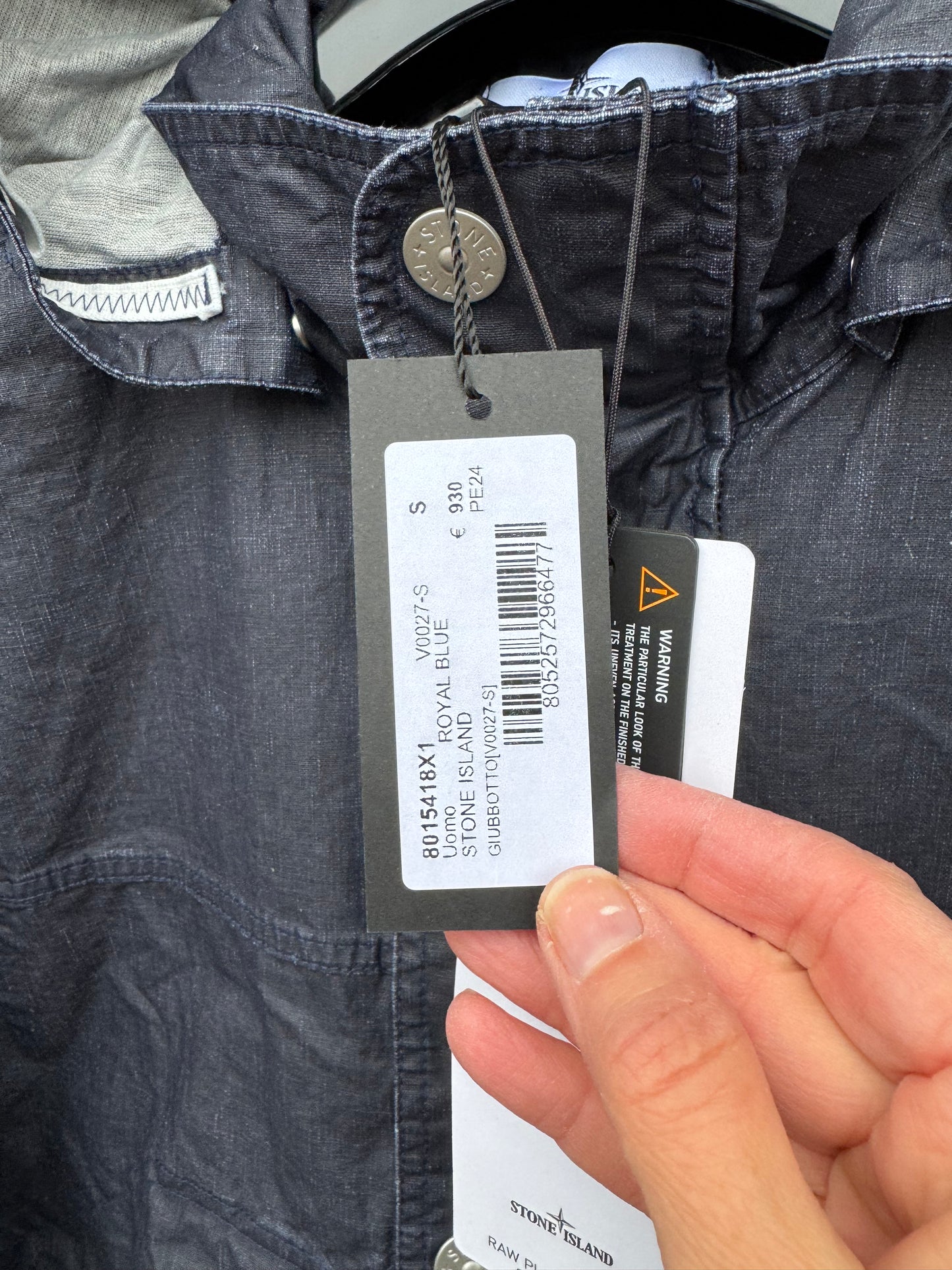 Stone Island Raw Plated Linen Marina Jacke - S