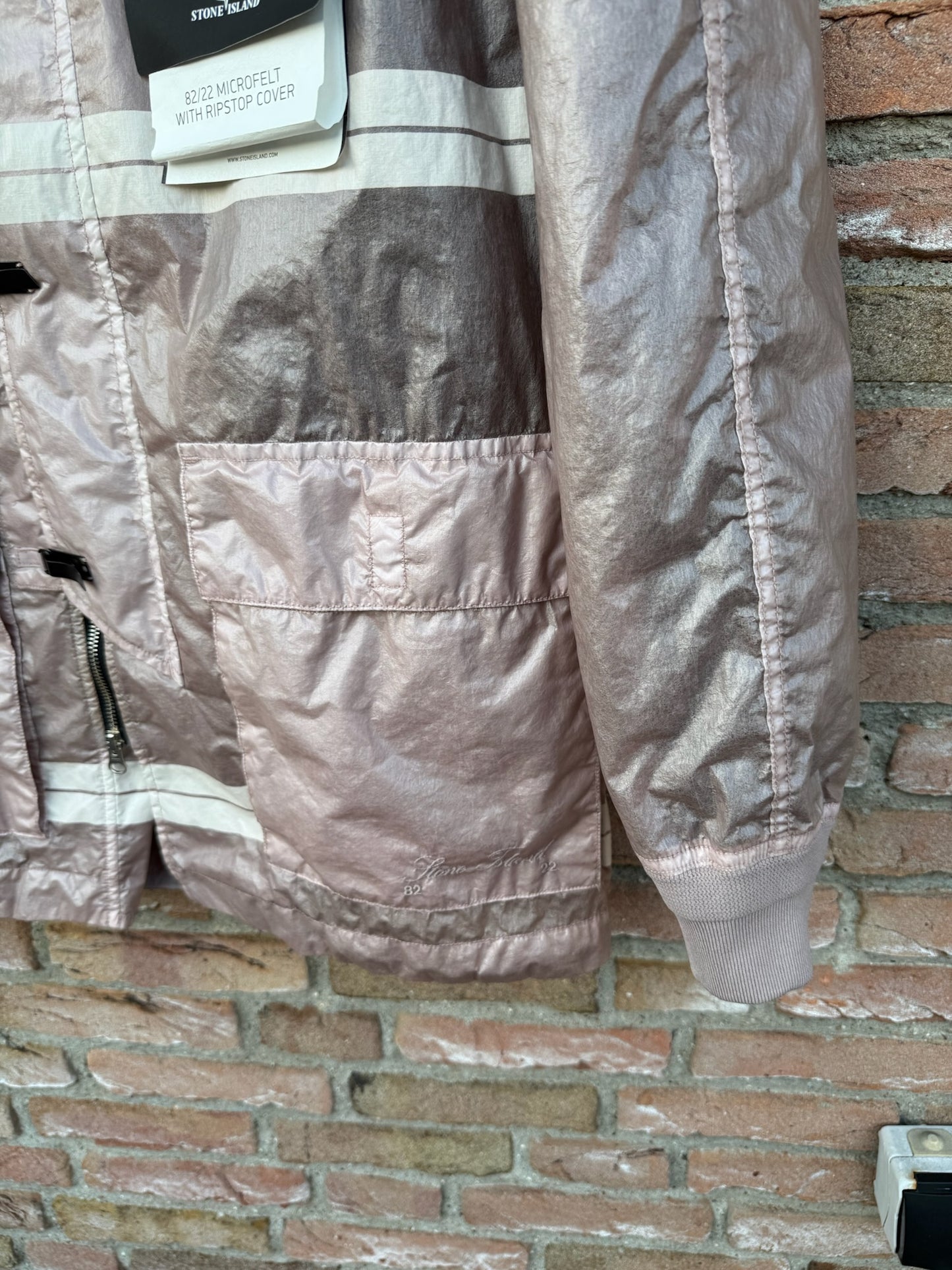 Stone Island 82/22 Microfelt with Ripstop Cover Jacket - L