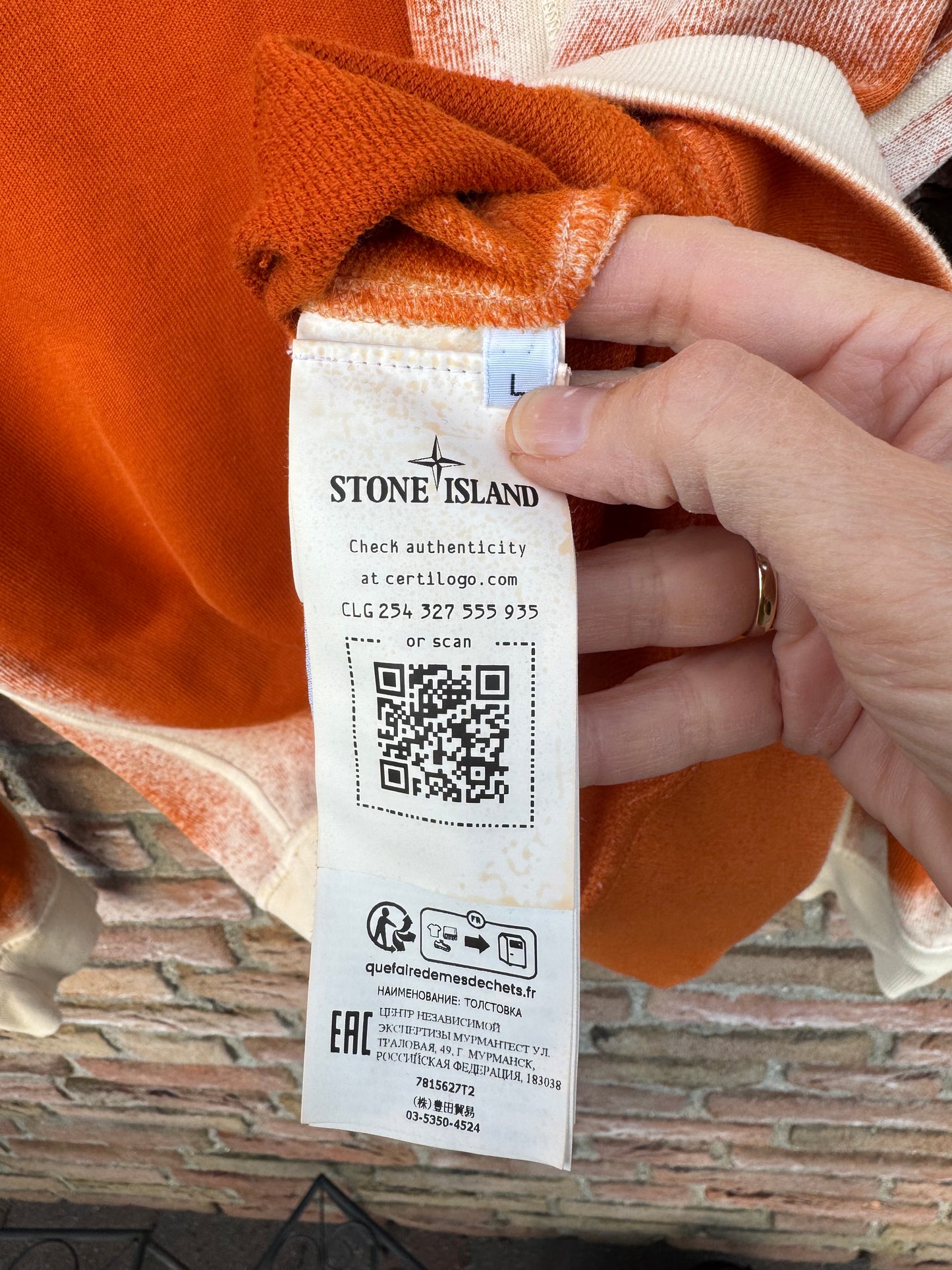 Stone Island Hand Sprayed Pullover - L