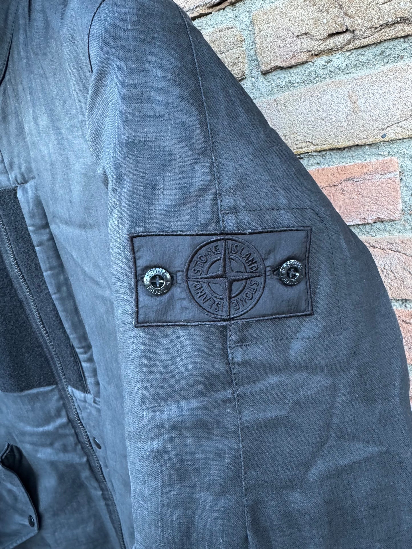 Stone Island Shadow Project Rubberized Linen Jacke - L