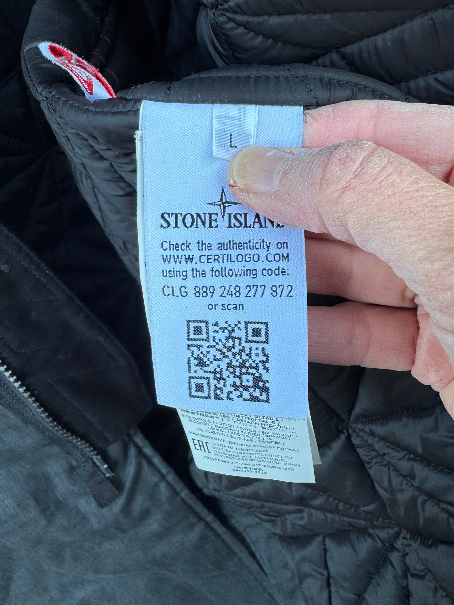 Stone Island Shadow Project Rubberized Linen Jacke - L
