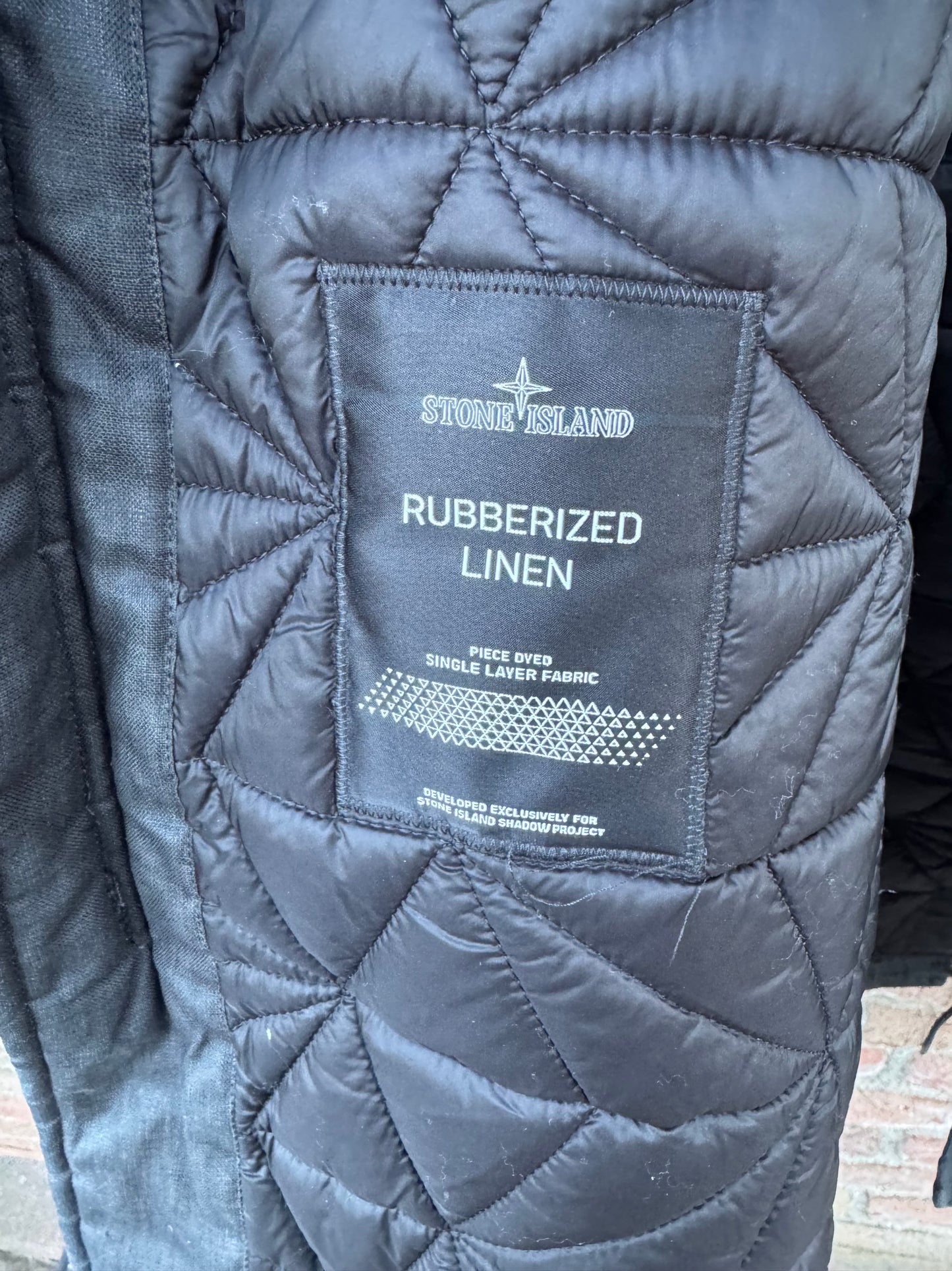 Stone Island Shadow Project Rubberized Linen Jacke - L