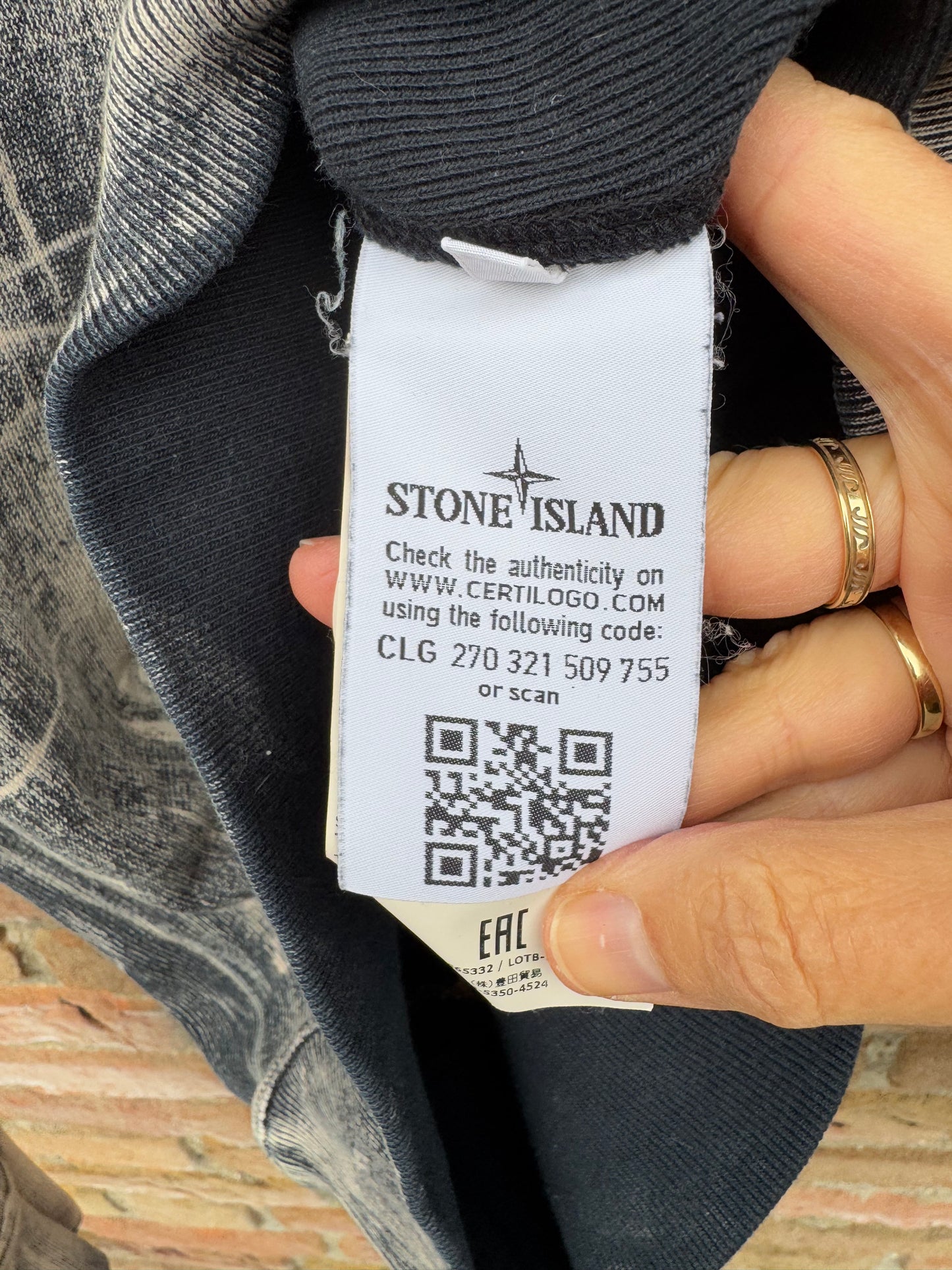 Stone Island Hand Corrosion Sweatshirt - M