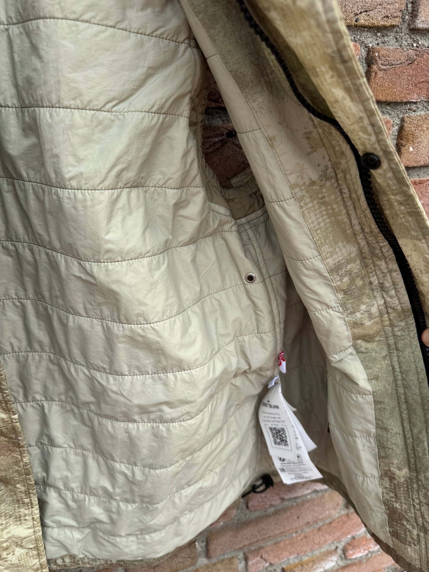 Stone Island Dissolving Grid Camo Nylon Primaloft Gilet - L