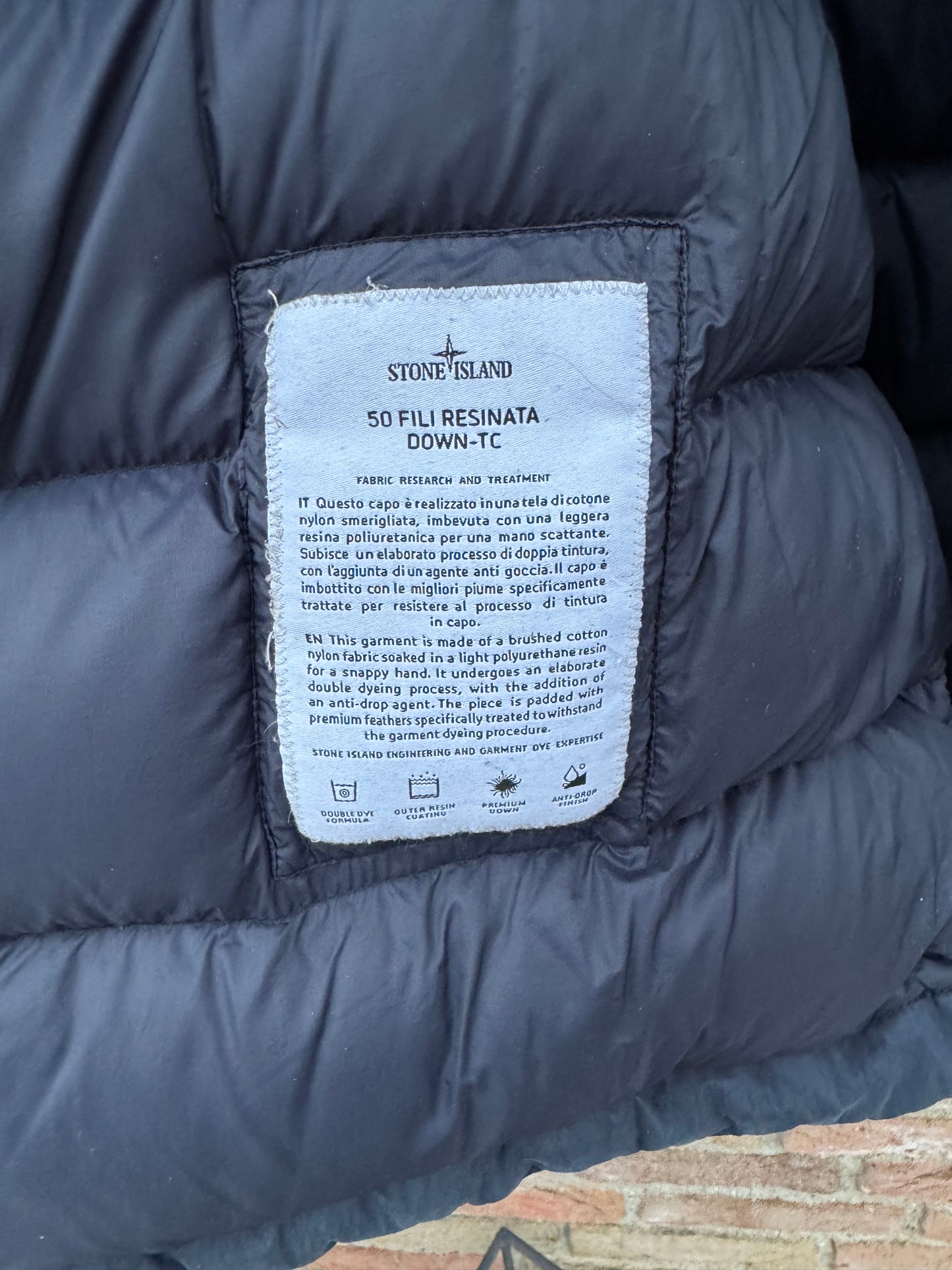 Stone Island 50 Fili Resinata Daunenjacke - L