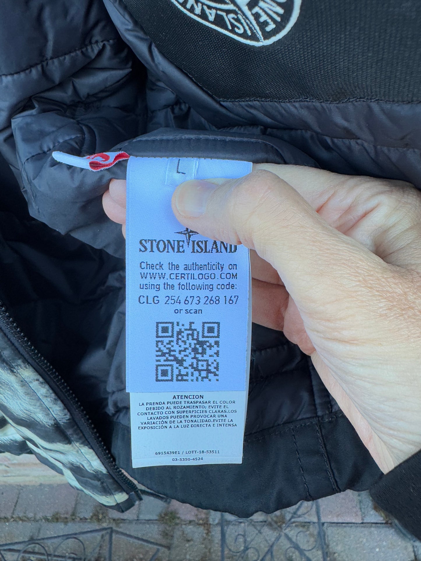 Stone Island White Tiger Camo 50 Fili Primaloft Jacket - L