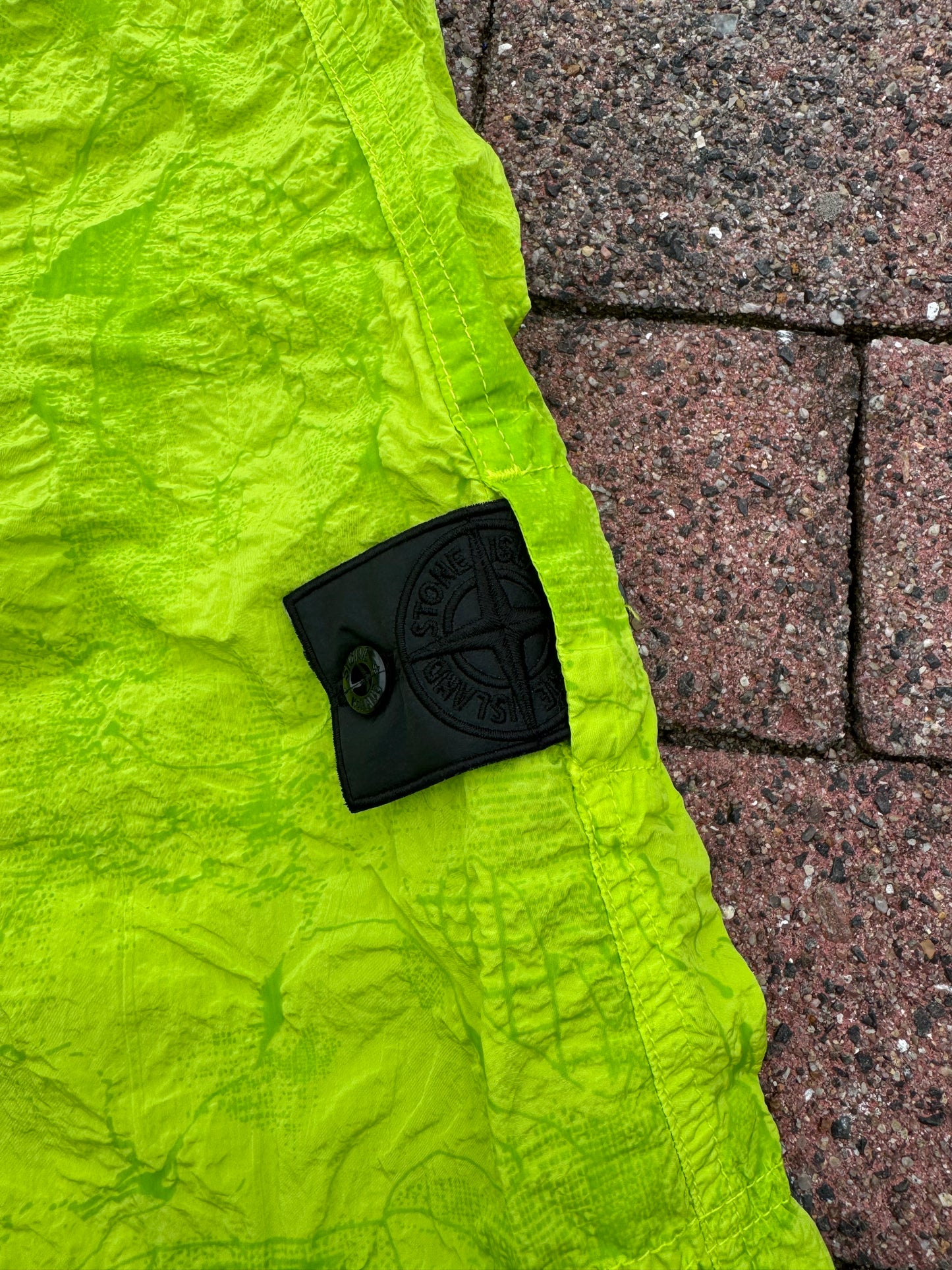 Stone Island Shadow Project Waffle Print Nylon Metal Shorts - M
