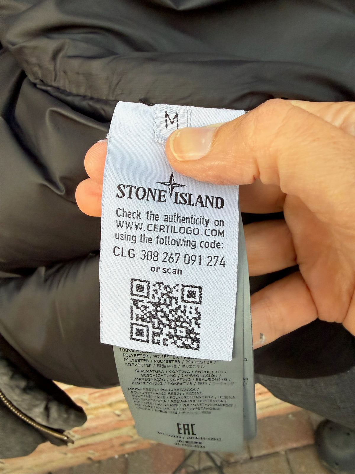 Stone Island Lino Resinato Down-TC Jacket - M