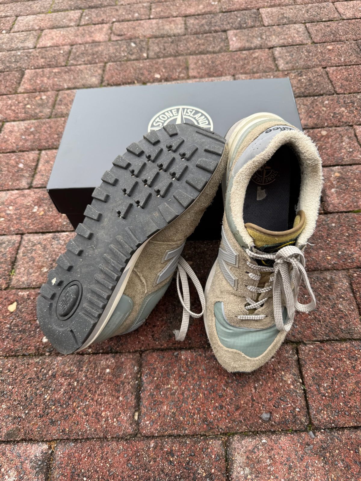 Stone Island x New Balance 574 Legacy Trainers - UK 9