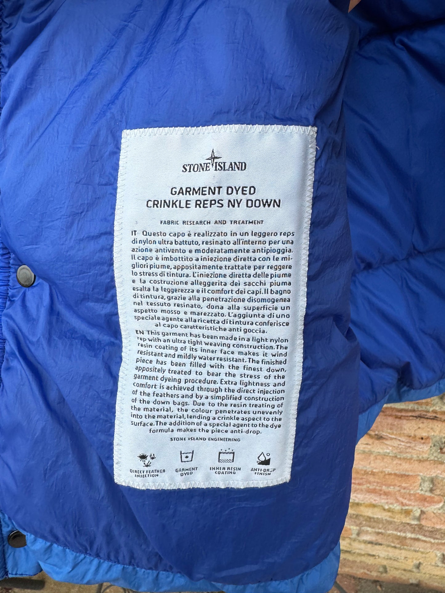 Stone Island Crinkle Reps Down Jacket - XL