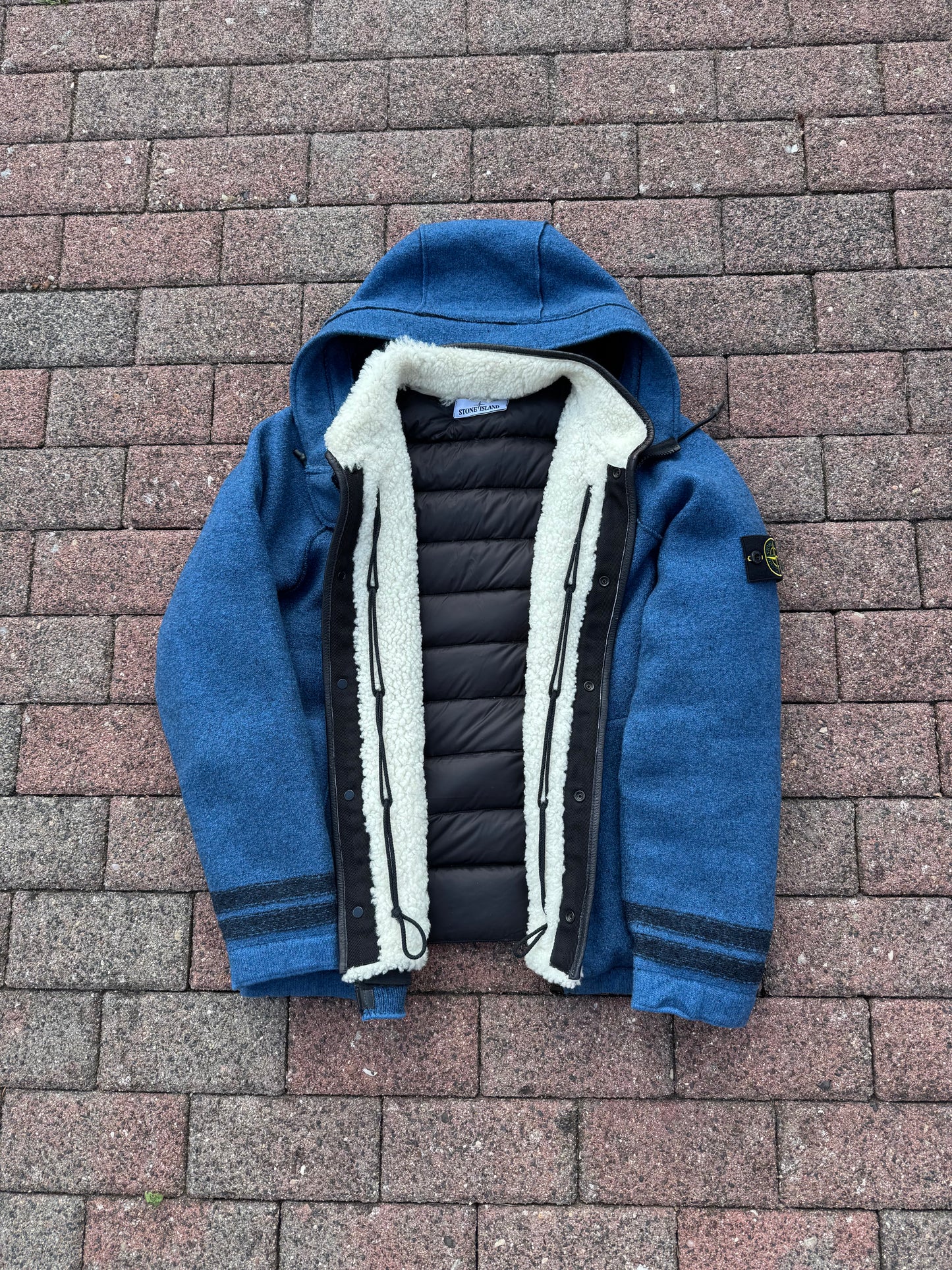 Stone island Sherpa Lined Knit Jacket - M