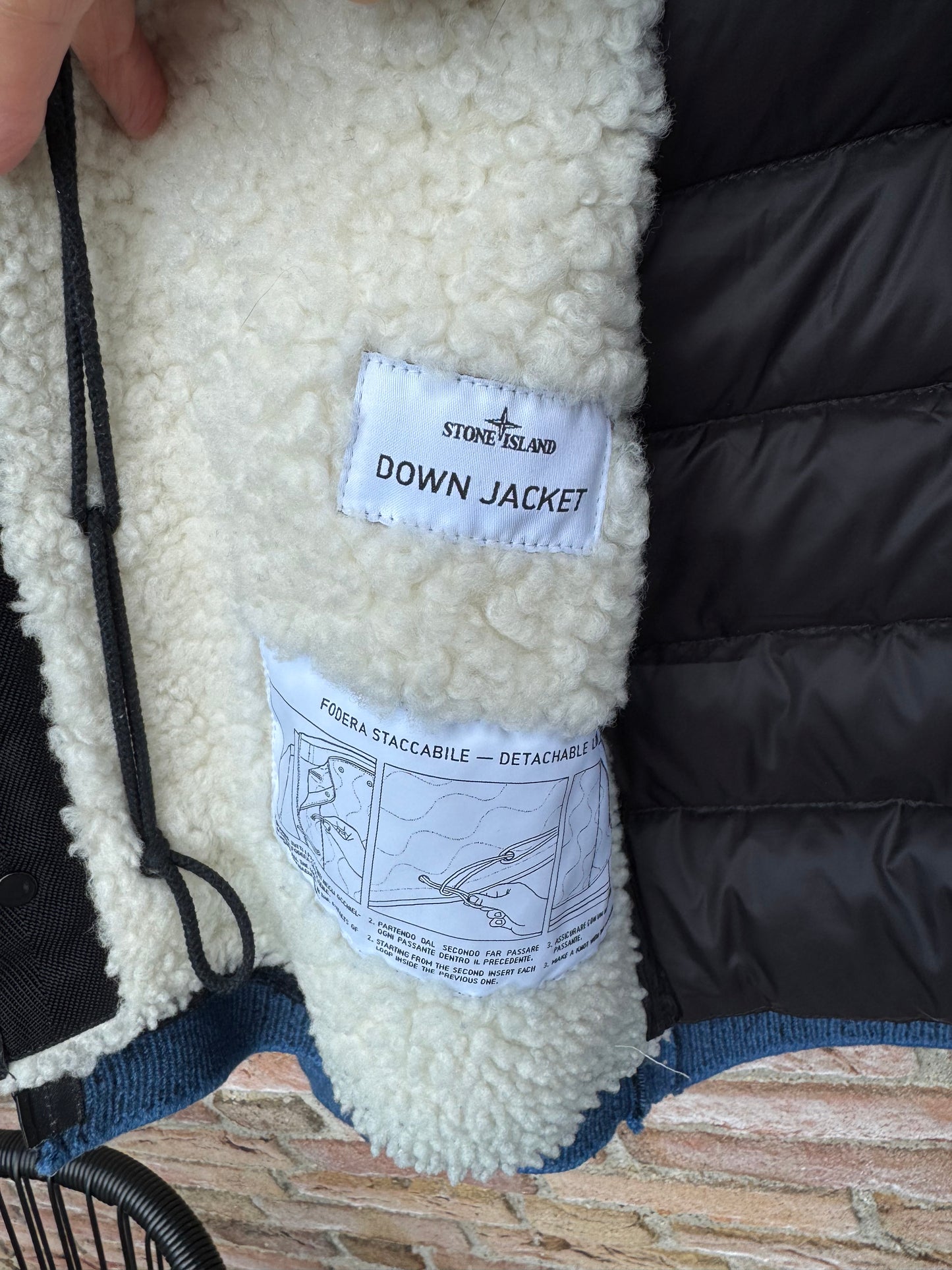 Stone island Sherpa Lined Knit Jacket - M