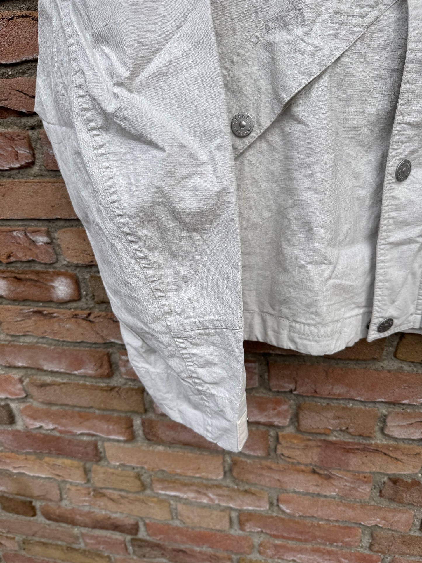 Stone Island Raw Plated Linen Marina Jacket - L